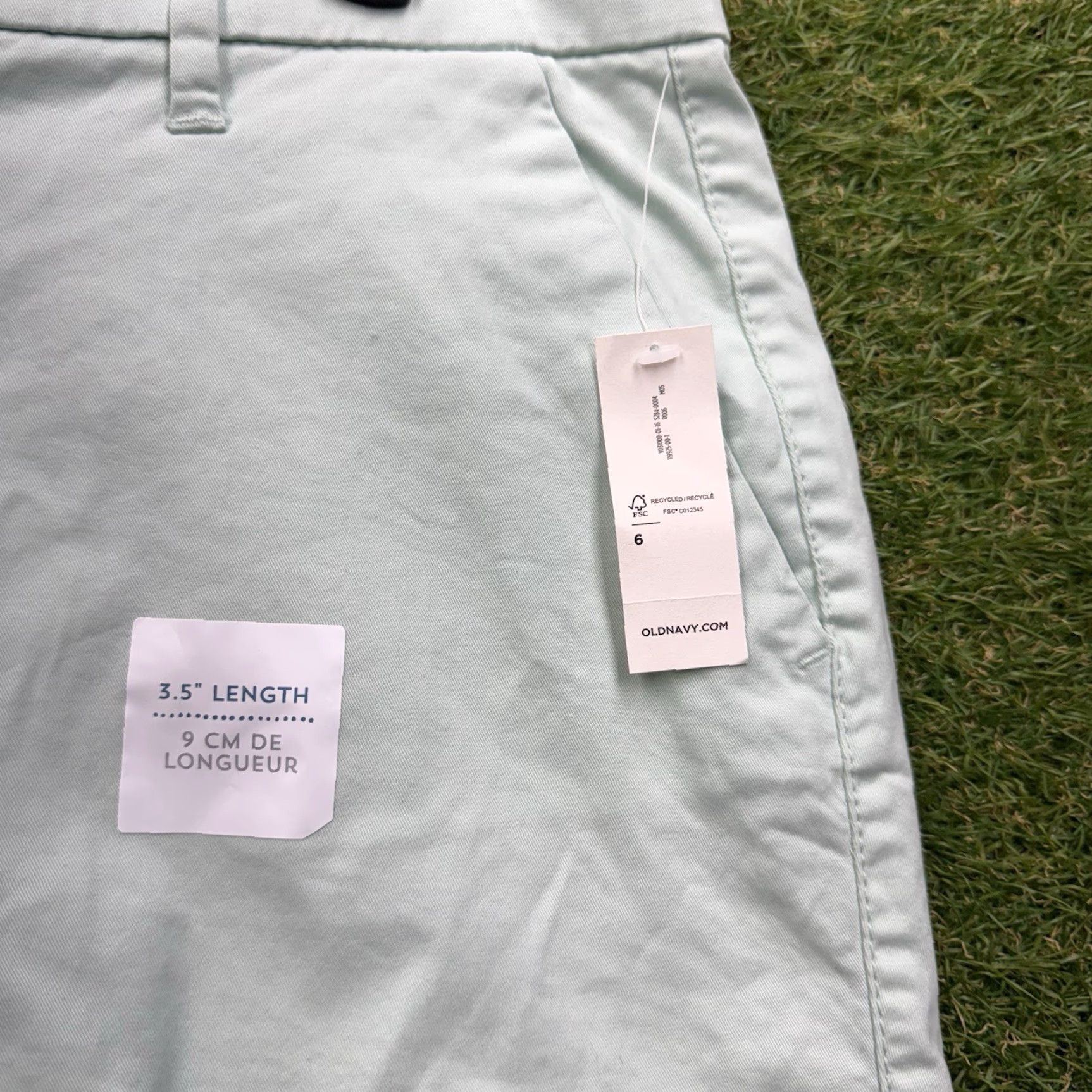 Gap VINTAGE Gap Shorts Womens 6 Mint Green City Chino 30x3.5 Mid Rise Preppy Beach NWT Size 28" / US 6 / IT 42 - 3 Thumbnail