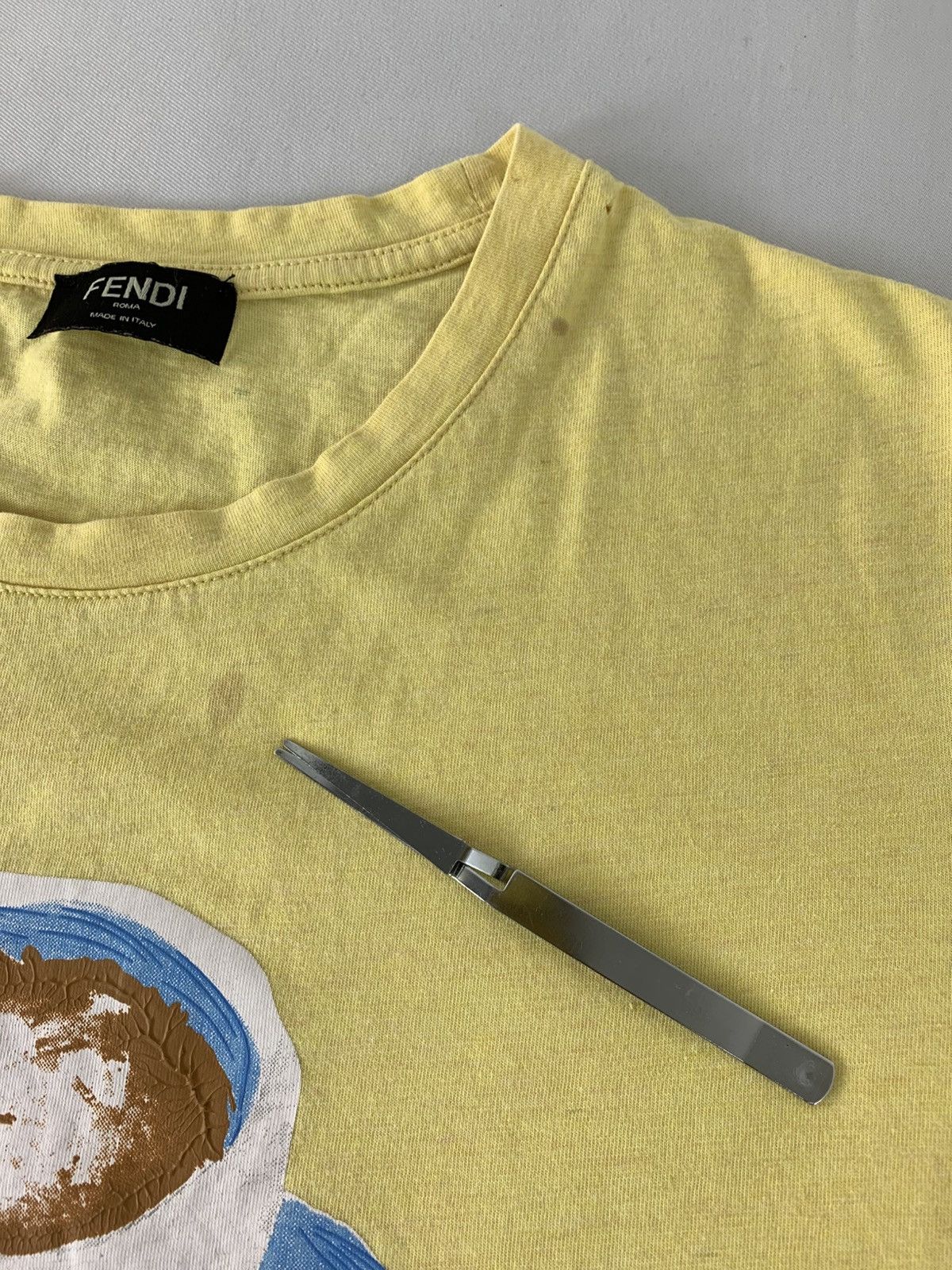 Fendi Fendi Roma Italia Cup Coffee Graphic Screen Printed Tee Size US S / EU 44-46 / 1 - 17 Thumbnail