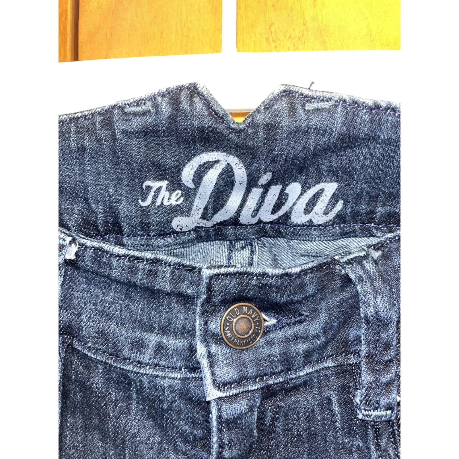 Old Navy VINTAGE Old Navy Flared Jeans Size 0 Women's Dark Blue 90s Retro Bohemian Festival Size 25" / US 0 / IT 36 - 4 Thumbnail