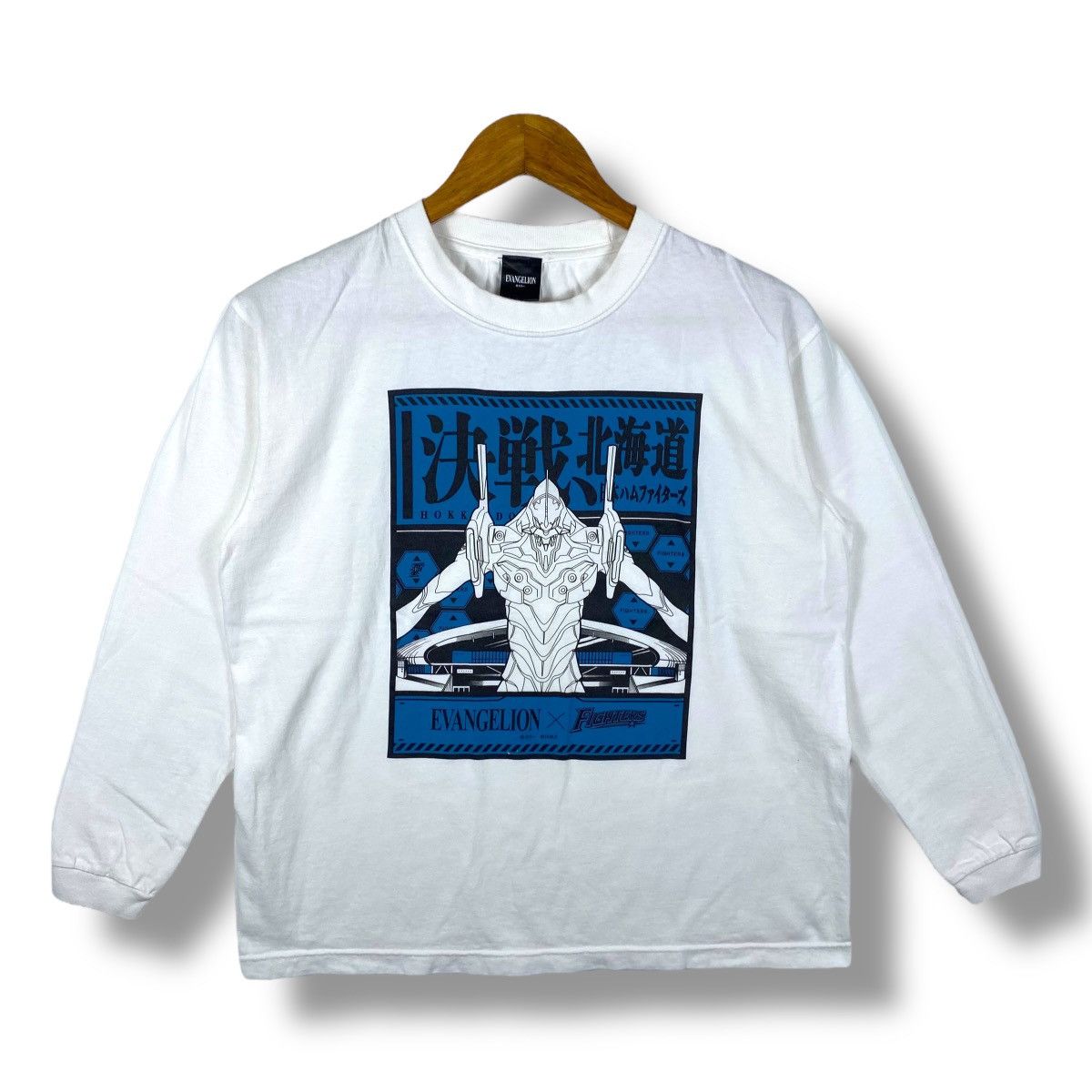 Anime EVANGELION x FIGHTERS Graphic Longsleeve Tee Shirt Medium Size US M / EU 48-50 / 2 - 1 Thumbnail