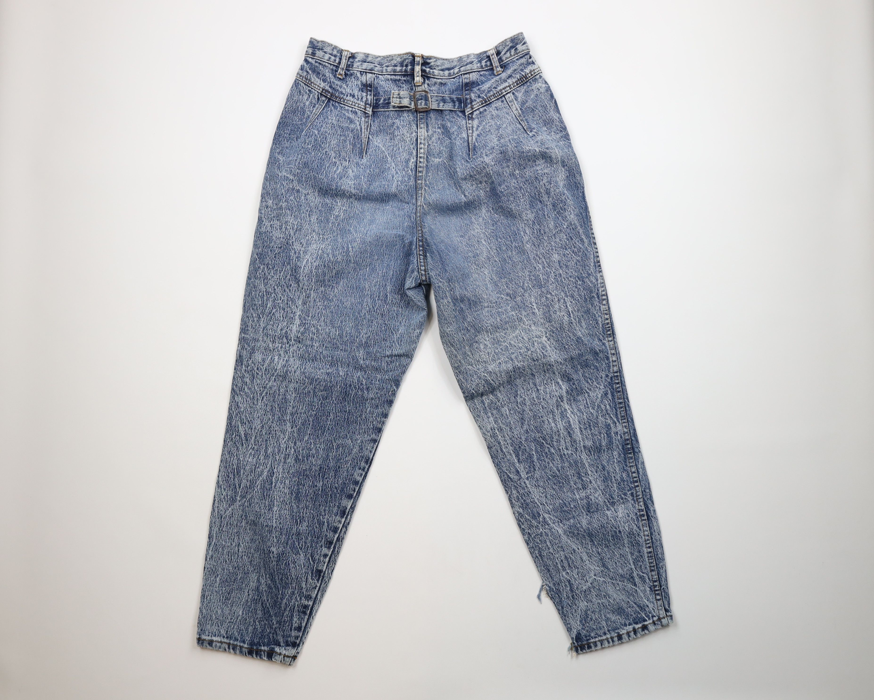 Vintage Vintage 90s Streetwear Tapered Leg Acid Wash Denim Jeans Size 32" / US 10 / IT 46 - 11 Thumbnail