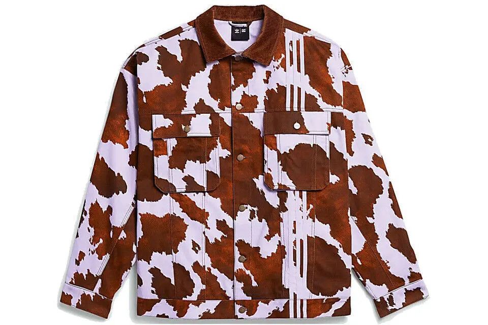 Adidas Ivy Park SS21 Cow Print Denim Jean Jacket Size US L / EU 52-54 / 3 - 1 Thumbnail