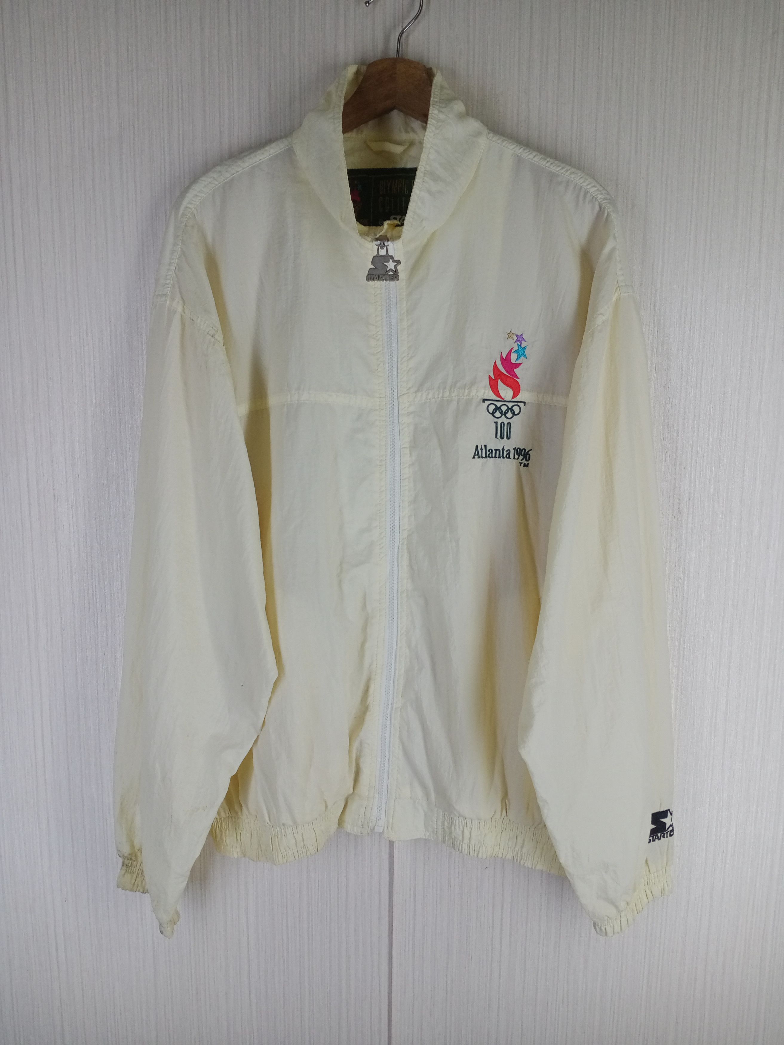 USA Olympics Rare Vintage Starter Olympic Atlanta 1996 Windbreaker Jacket Size US XL / EU 56 / 4 - 2 Thumbnail