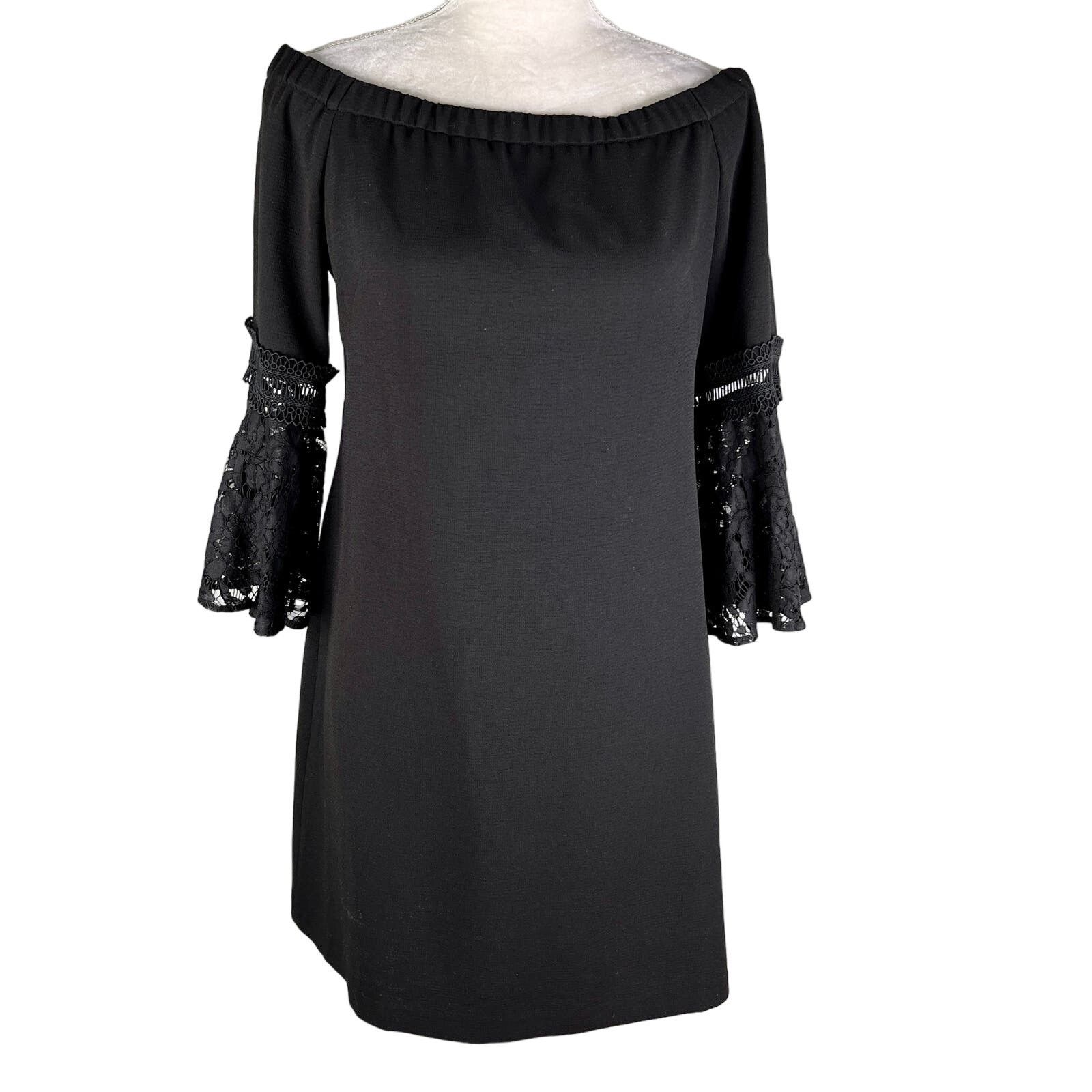 lauren conrad black lace dress LC Lauren Conrad Women's Black Round Neck Sleeveless Knee Length Lace Dress  16