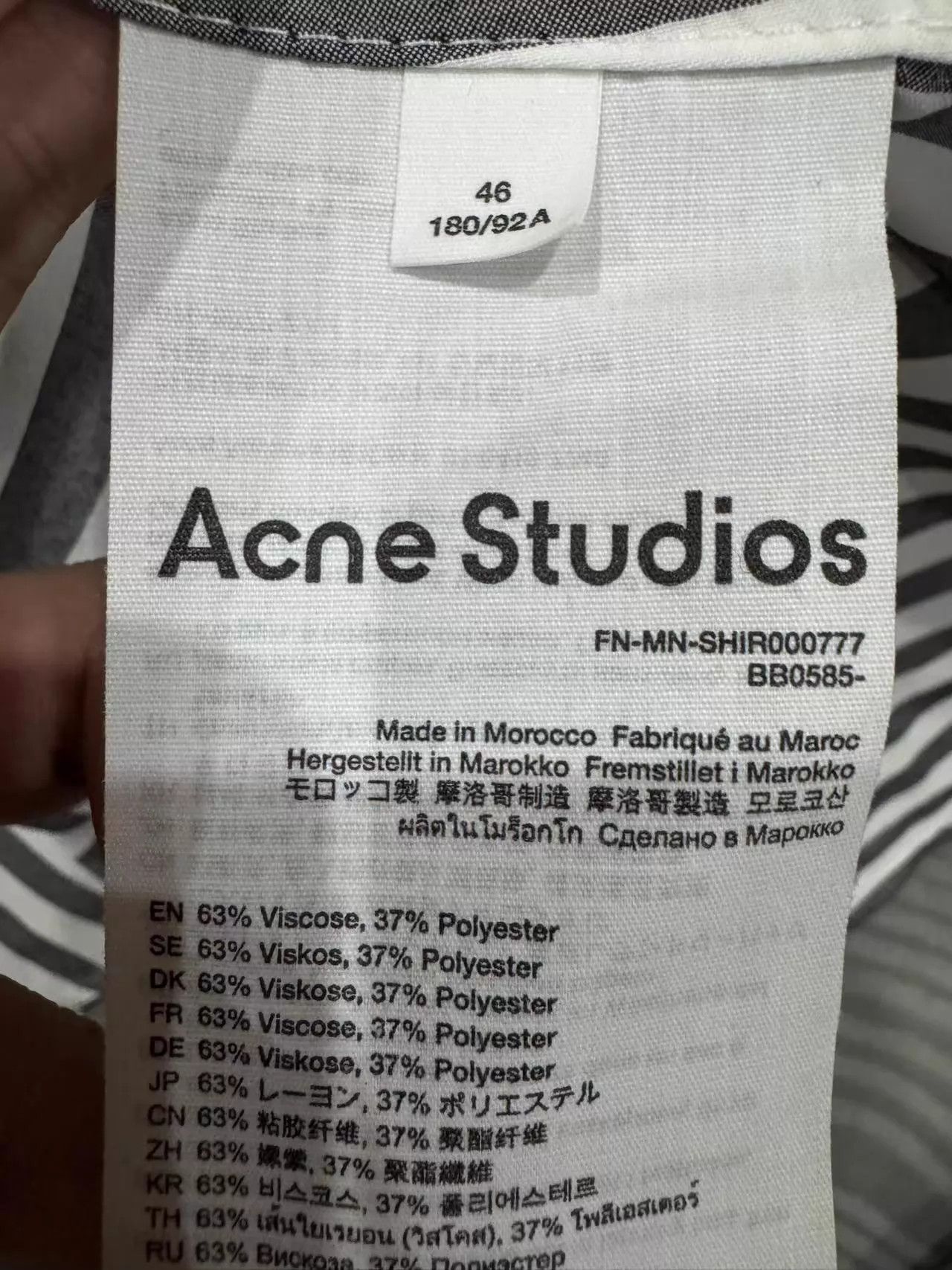 Acne Studios Acne Studios Men's 99 New Shirt Size US S / EU 44-46 / 1 - 3 Thumbnail