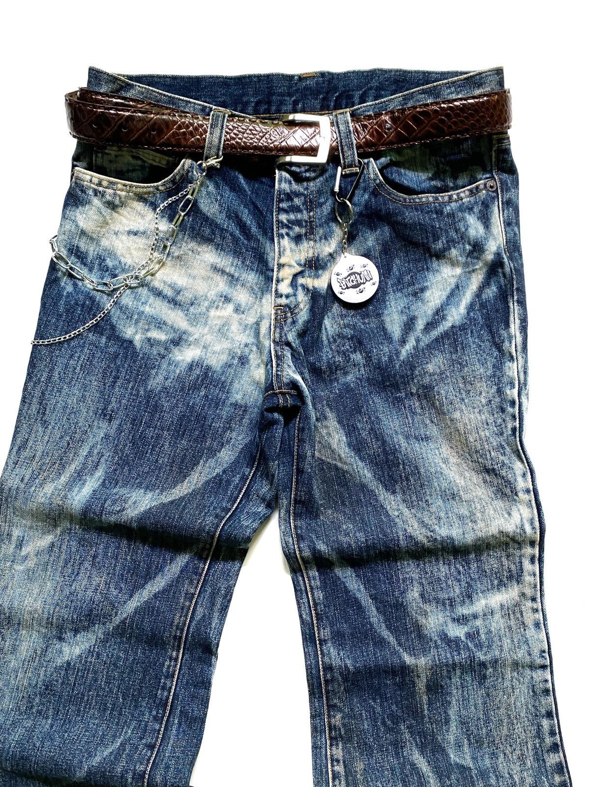 Japanese Brand SICK💰 Uknown made in japan Flare jeans Size US 30 / EU 46 - 7 Thumbnail