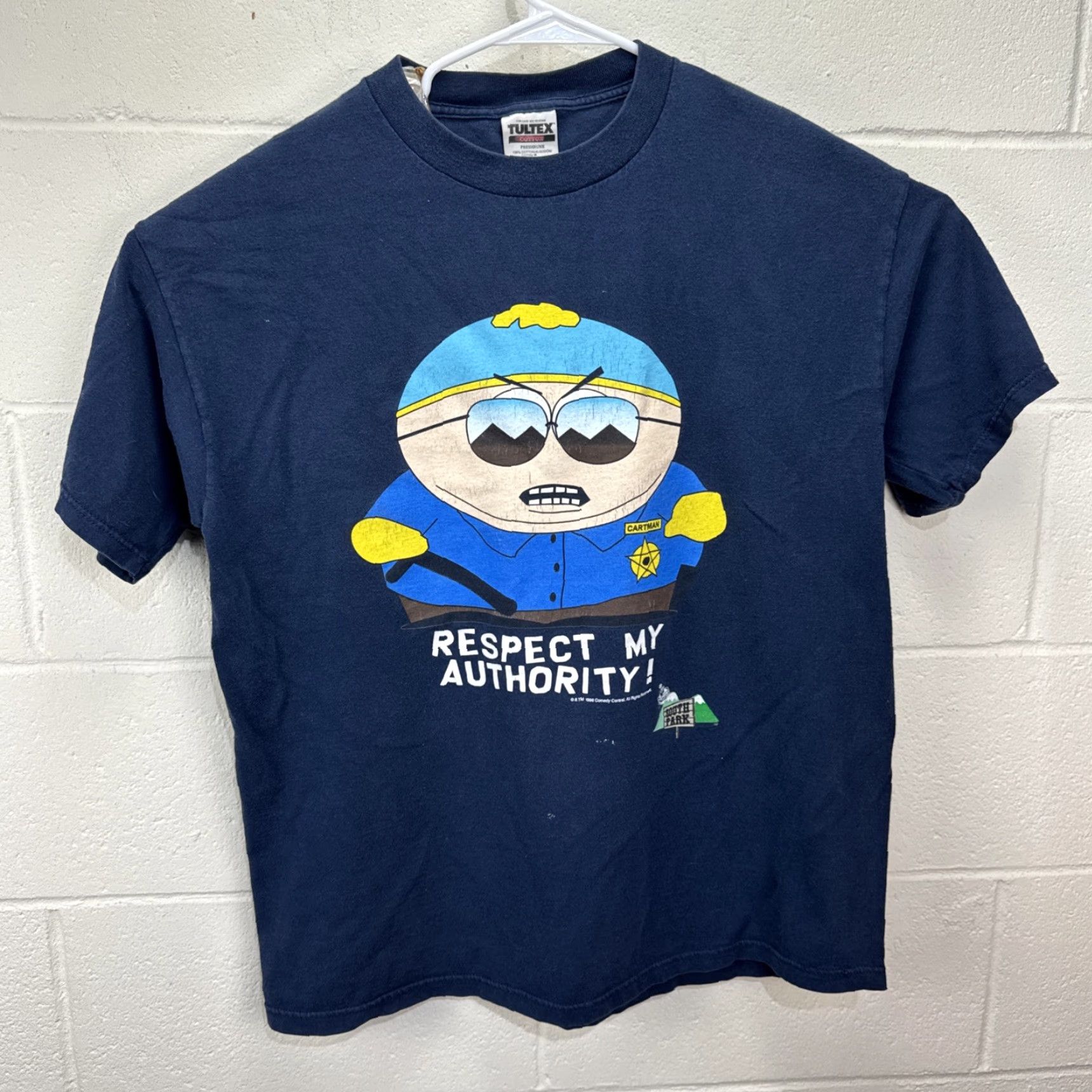 Tultex VINTAGE 90s South Park Cartman T-Shirt Tultex Men's XL Blue Graphic Print "Respect My Authority" Size US XL / EU 56 / 4 - 2 Thumbnail