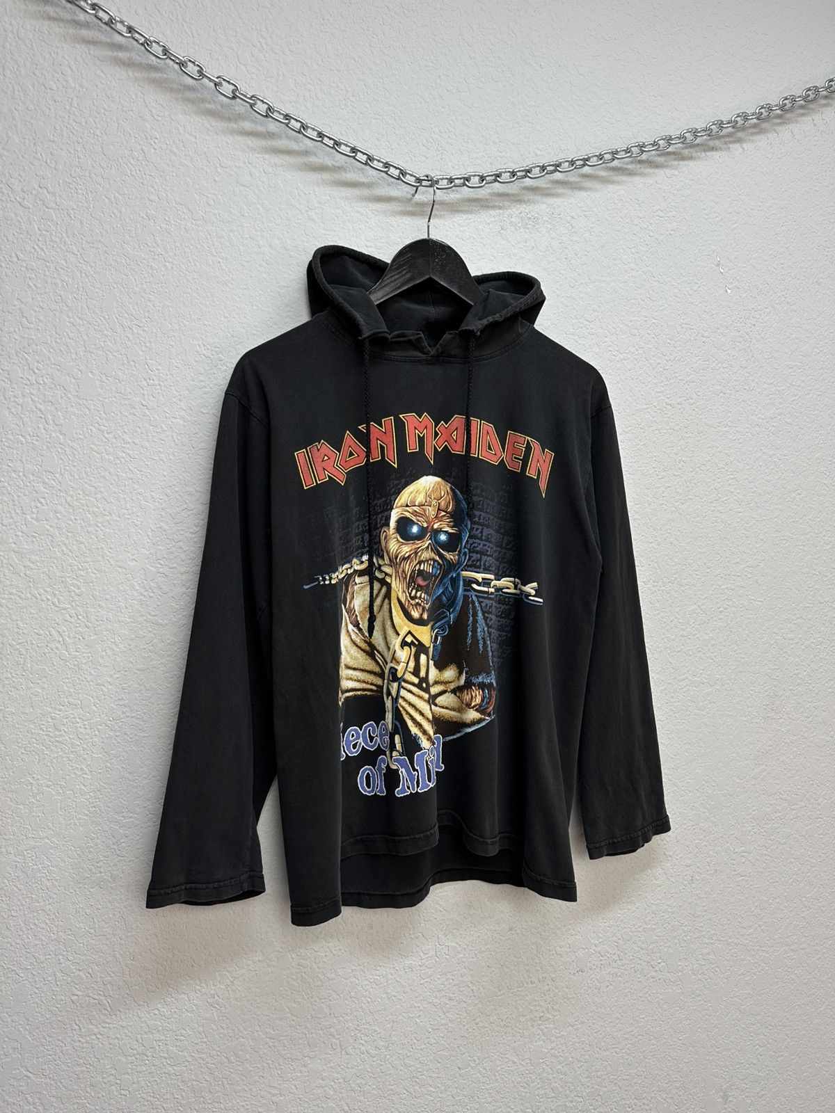Band Tees Vintage Iron Maiden Big Logo Hoodie 90s Piece of Mind Size US S / EU 44-46 / 1 - 5 Thumbnail