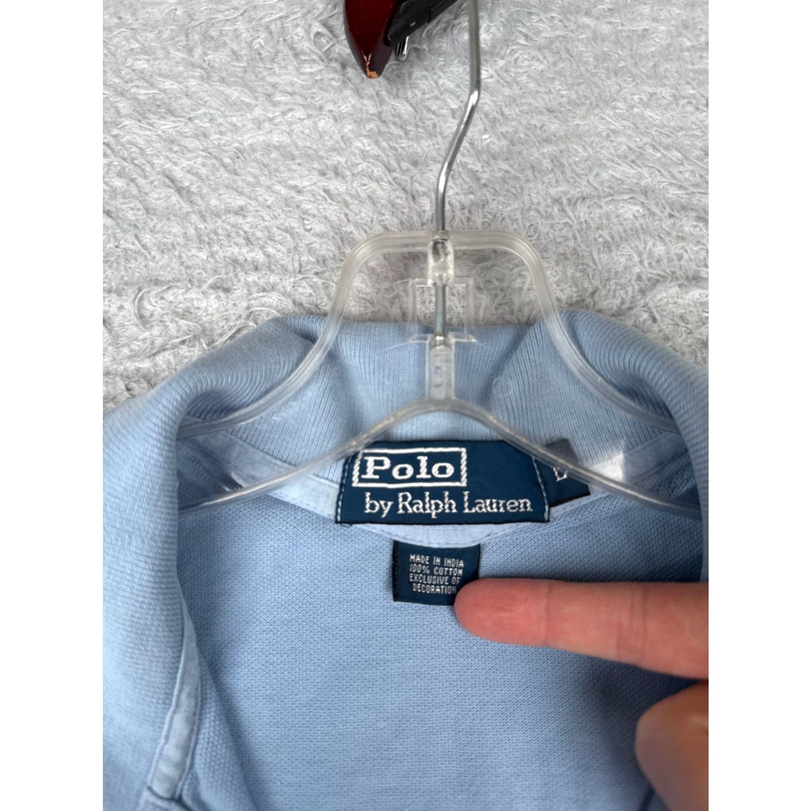 Ralph Lauren VINTAGE Ralph Lauren Polo Shirt Men L Blue 100% Cotton Short Sleeve Polo Shirt Mens Modern American Sports Shirt Size US L / EU 52-54 / 3 - 7 Thumbnail