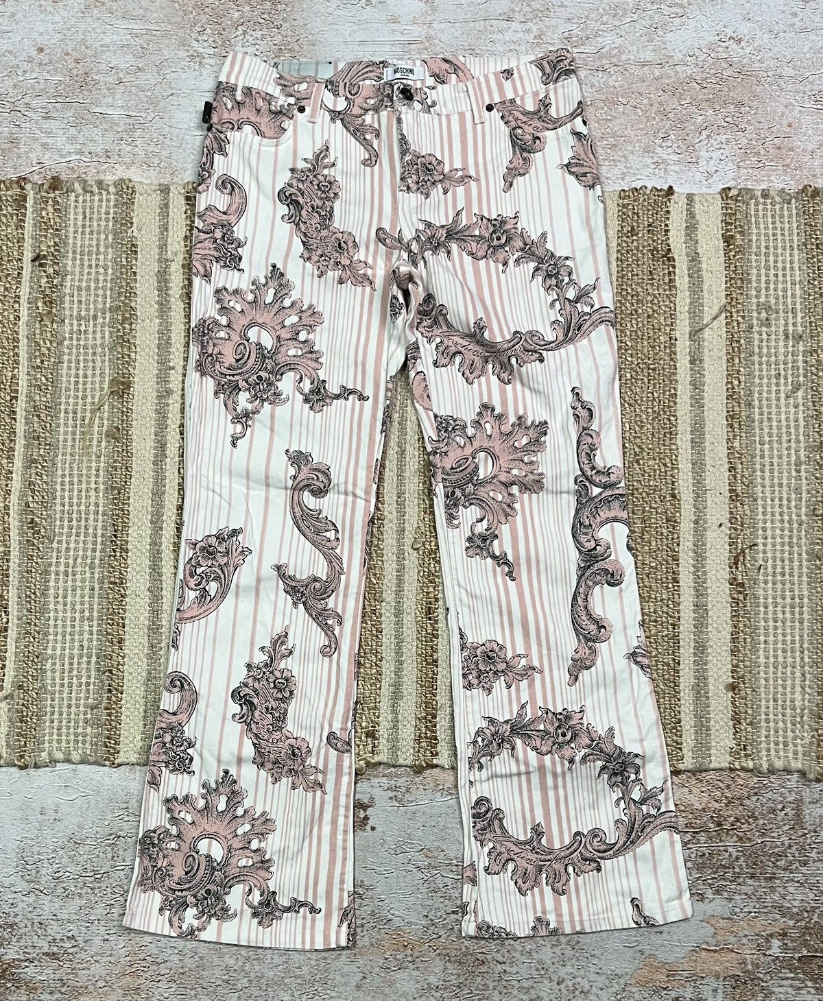 image of Moschino Vintage Antique Flare Jeans, Women's (Size 32)
