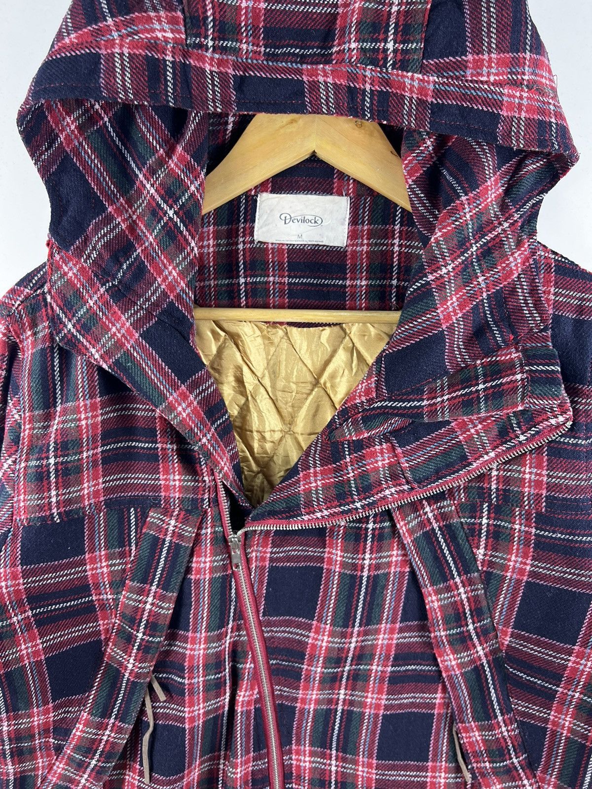 A.F.F.A. 🔥PUNK 💀 RED TARTAN DEVILOCK JAPON DOUBLE COLLAR HOOD - M Size US M / EU 48-50 / 2 - 6 Thumbnail