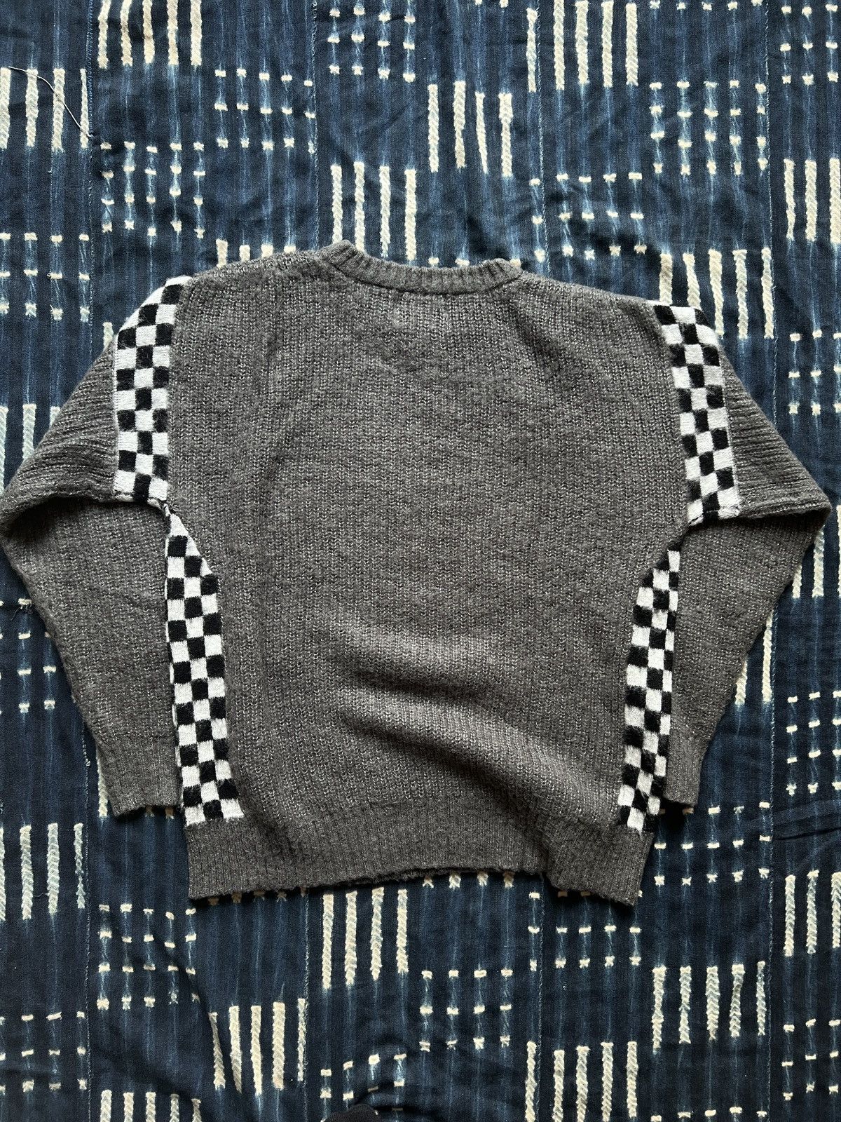 Japanese Brand Son of the Cheese Checkerboard Knitted Sweater Size US S / EU 44-46 / 1 - 2 Thumbnail