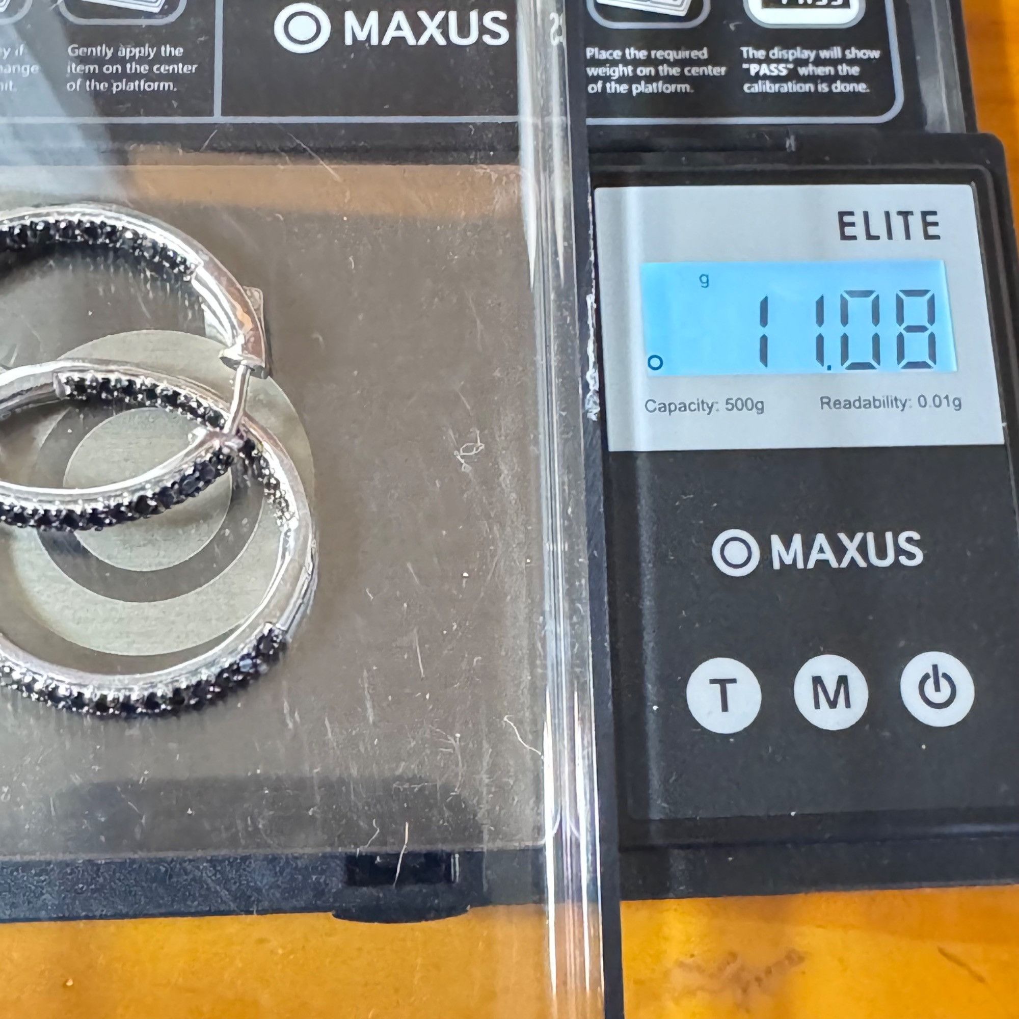Other VTG Sterling Silver 925 Black Cubic Zirconia Hinged Hoop Ear Size ONE SIZE - 10 Thumbnail