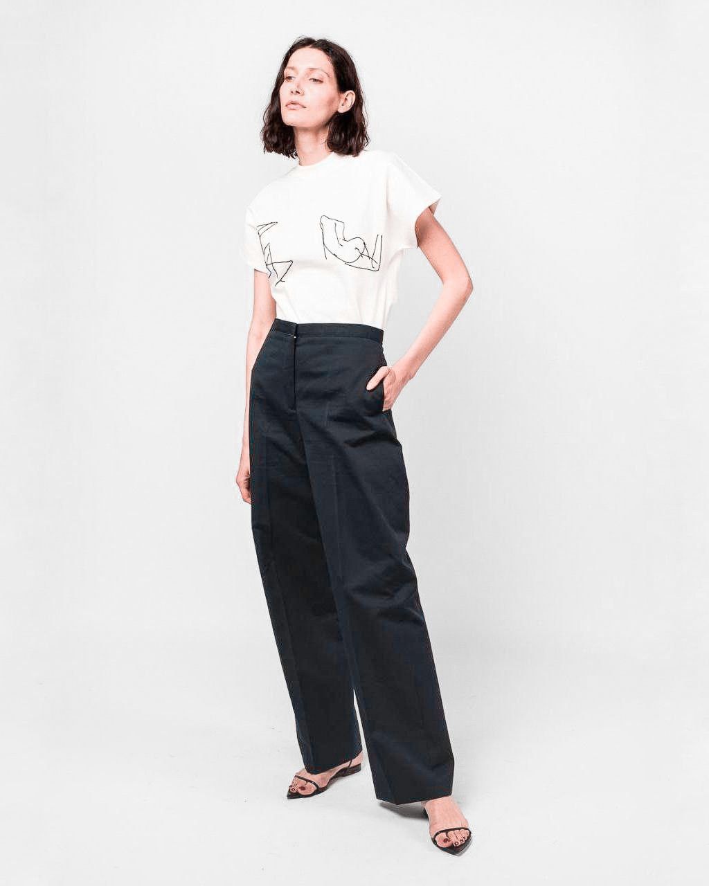 Jil Sander Cotton trousers JIL SANDER Size 26" / US 2 / IT 38 - 1 Thumbnail