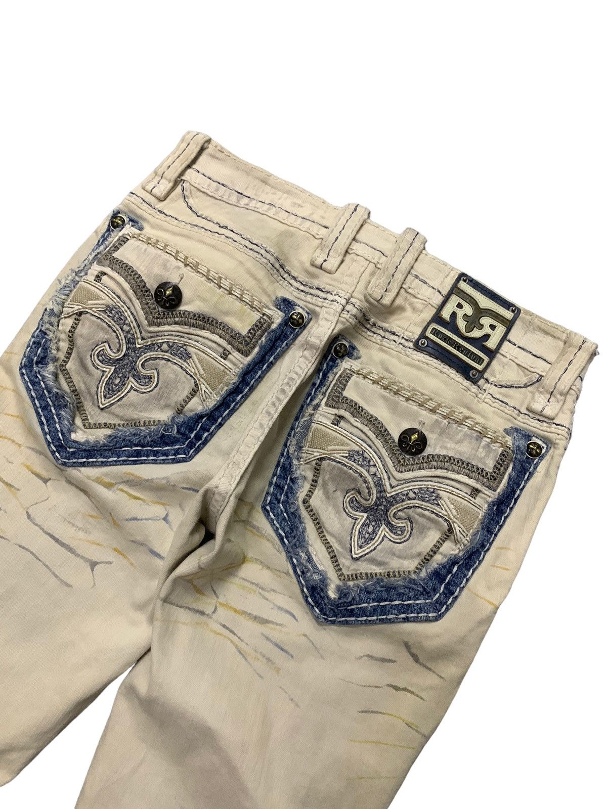 Japanese Brand × Rock Revival Vintage Rock Revival Heavy Stitch Dagger Craft Tapered Jeans Size US 30 / EU 46 - 8 Thumbnail
