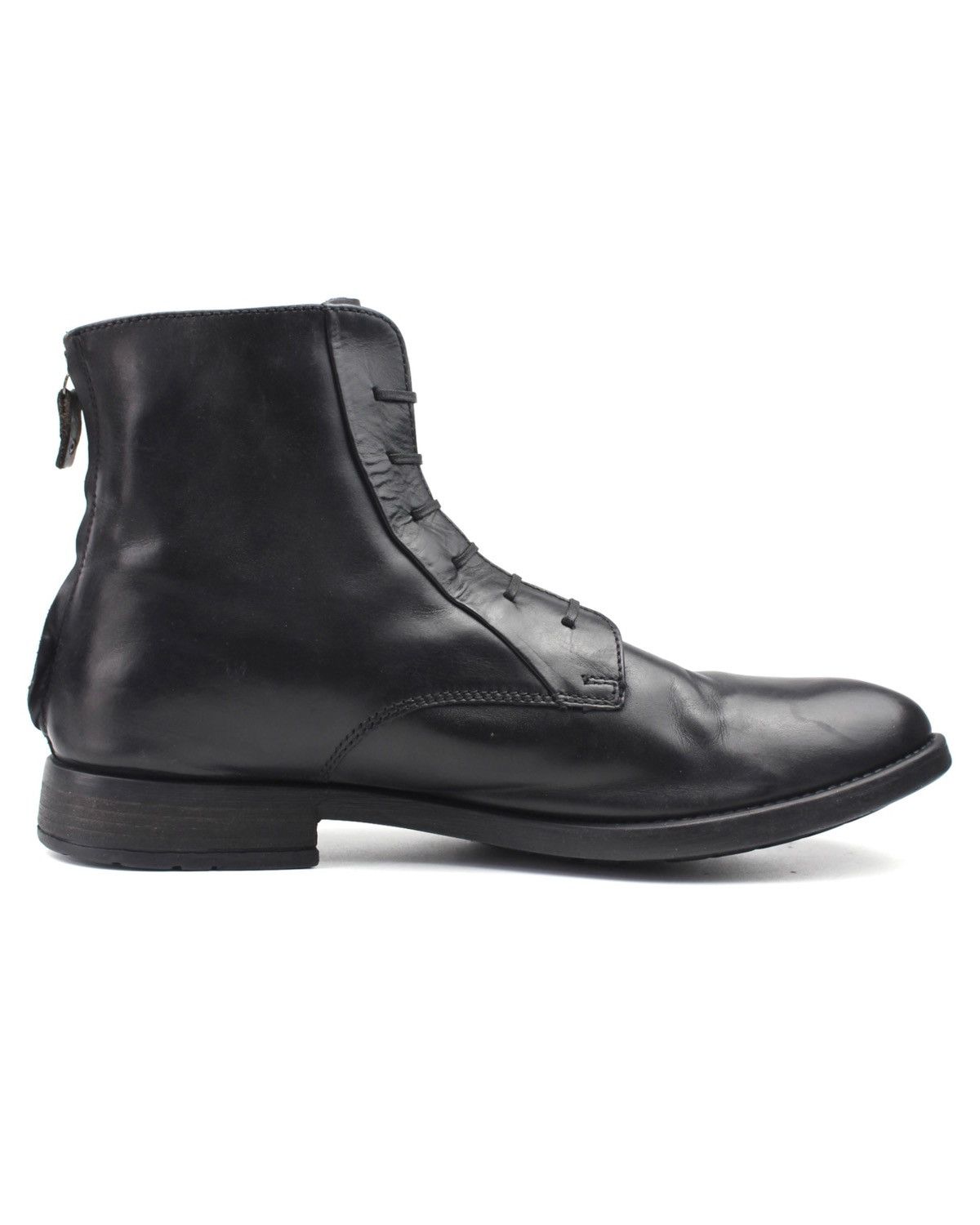 Vintage NAVYBOOT SWITZERLAND BACK-ZIP LACE-UP LEATHER BOOTS Size US 10 / EU 43 - 3 Thumbnail