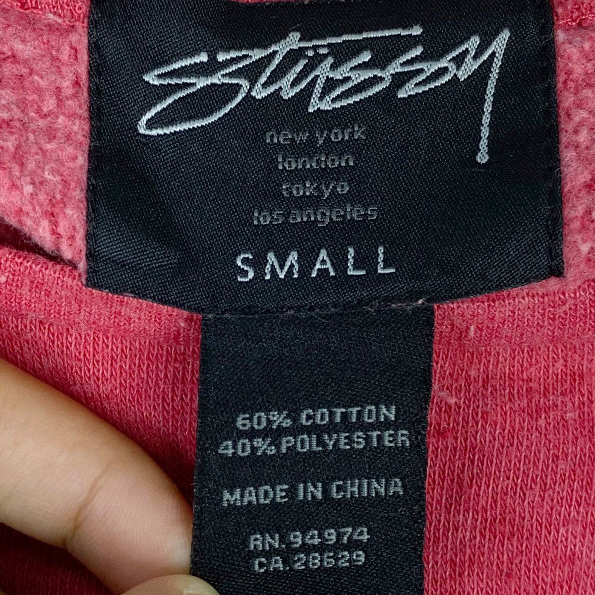 Stussy × Vintage Vintage Stussy Printed Crewneck Sweatshirt Red Size US S / EU 44-46 / 1 - 5 Thumbnail