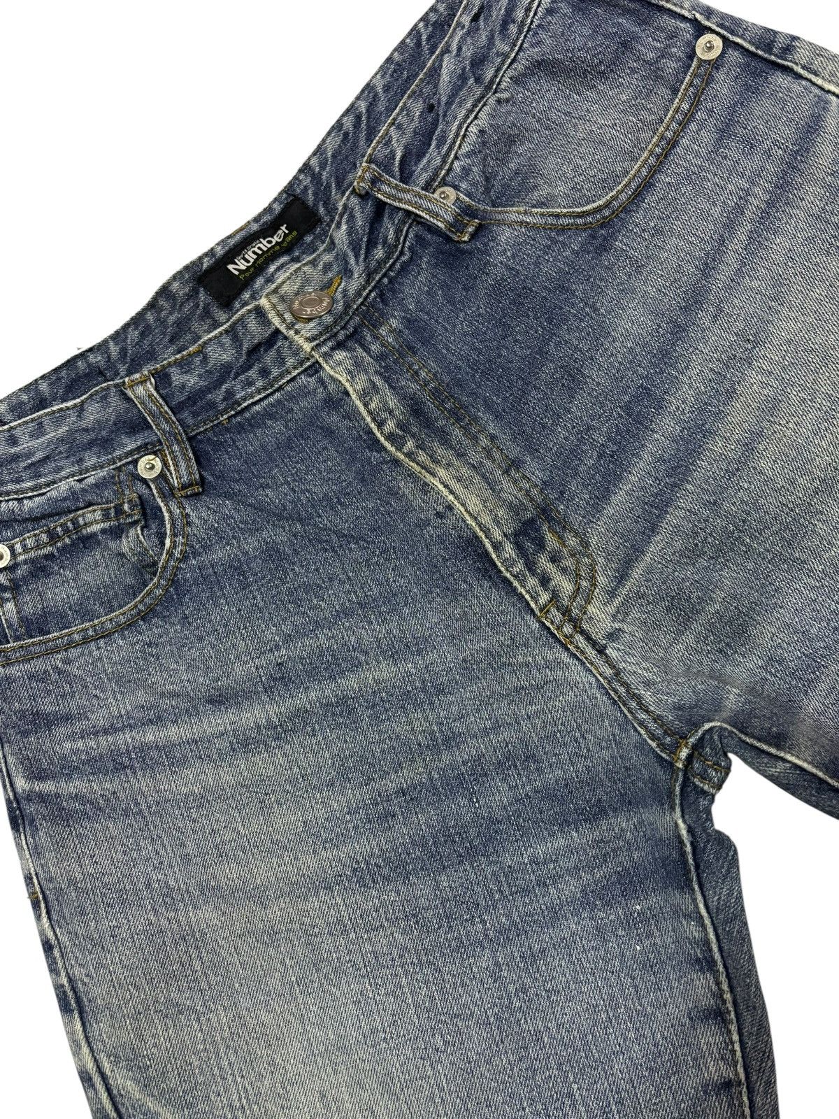 Japanese Brand Vtg Back Number Homme Japan Distressed Jeans Size US 31 - 4 Thumbnail