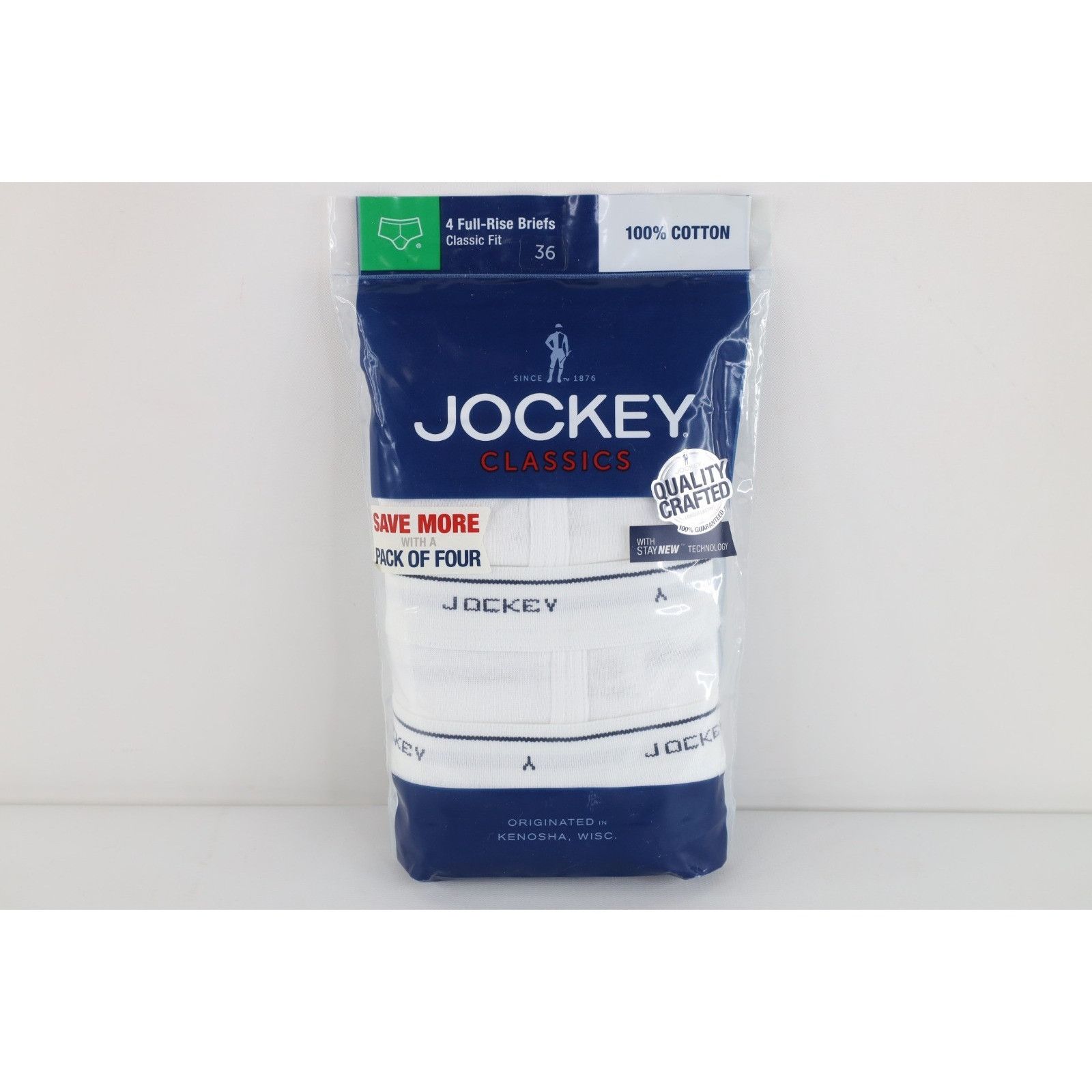 Jockey Deadstock Vtg Y2K 2013 Jockey Mens 36 4 Pack Y Front Full Ri Size 36 - 1 Thumbnail