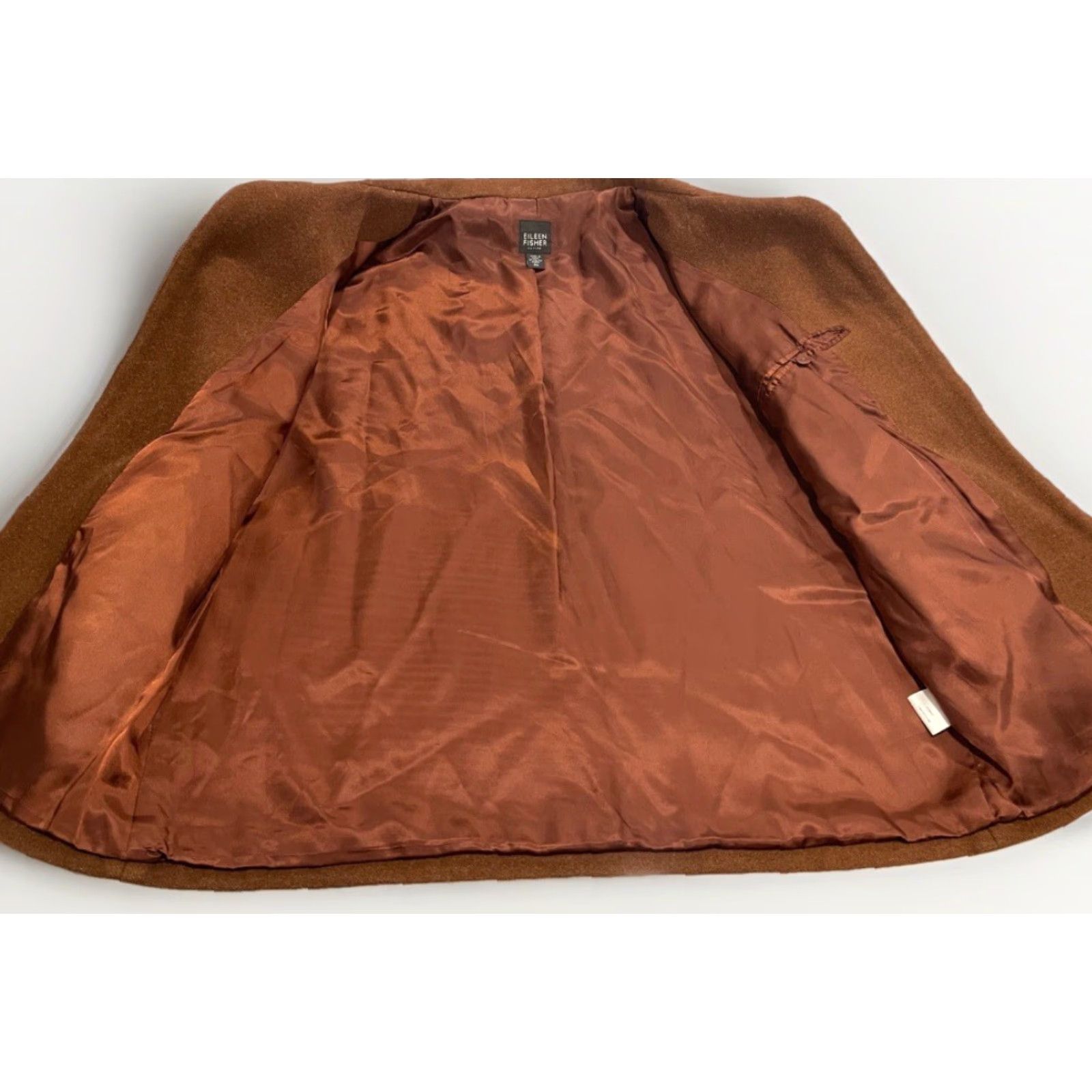 Eileen Fisher Eileen Fisher Wool Car Coat Petite Medium Brown Italian Womens Size M / US 6-8 / IT 42-44 - 6 Thumbnail