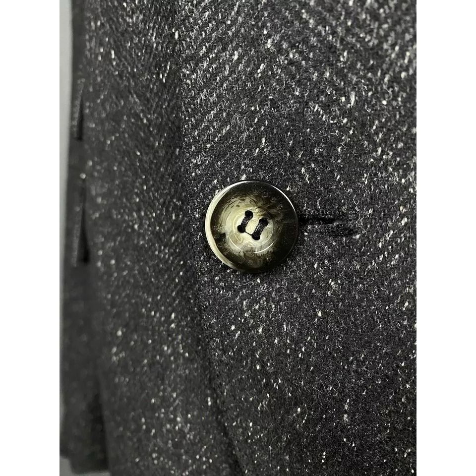 Hugo Boss MINT! Hugo Boss Herringbone Men's Gray Wool Blazer Sportcoat Size 52R - 7 Thumbnail