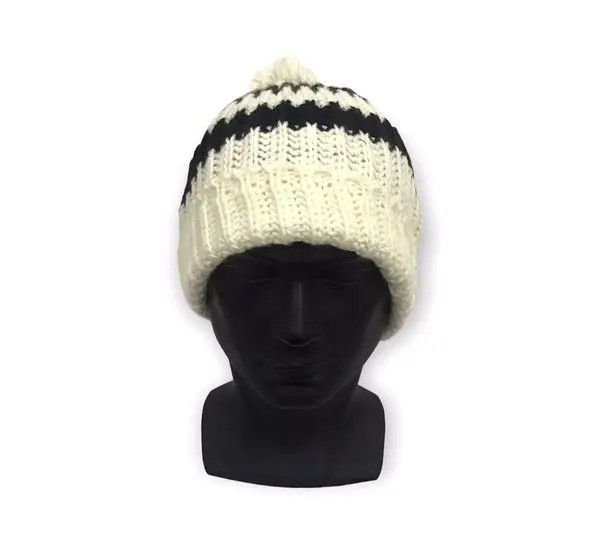 Japanese Brand × Kapital × Vintage Japanese Brand Stripe Jail Knit Beanie Hat Size ONE SIZE - 2 Thumbnail