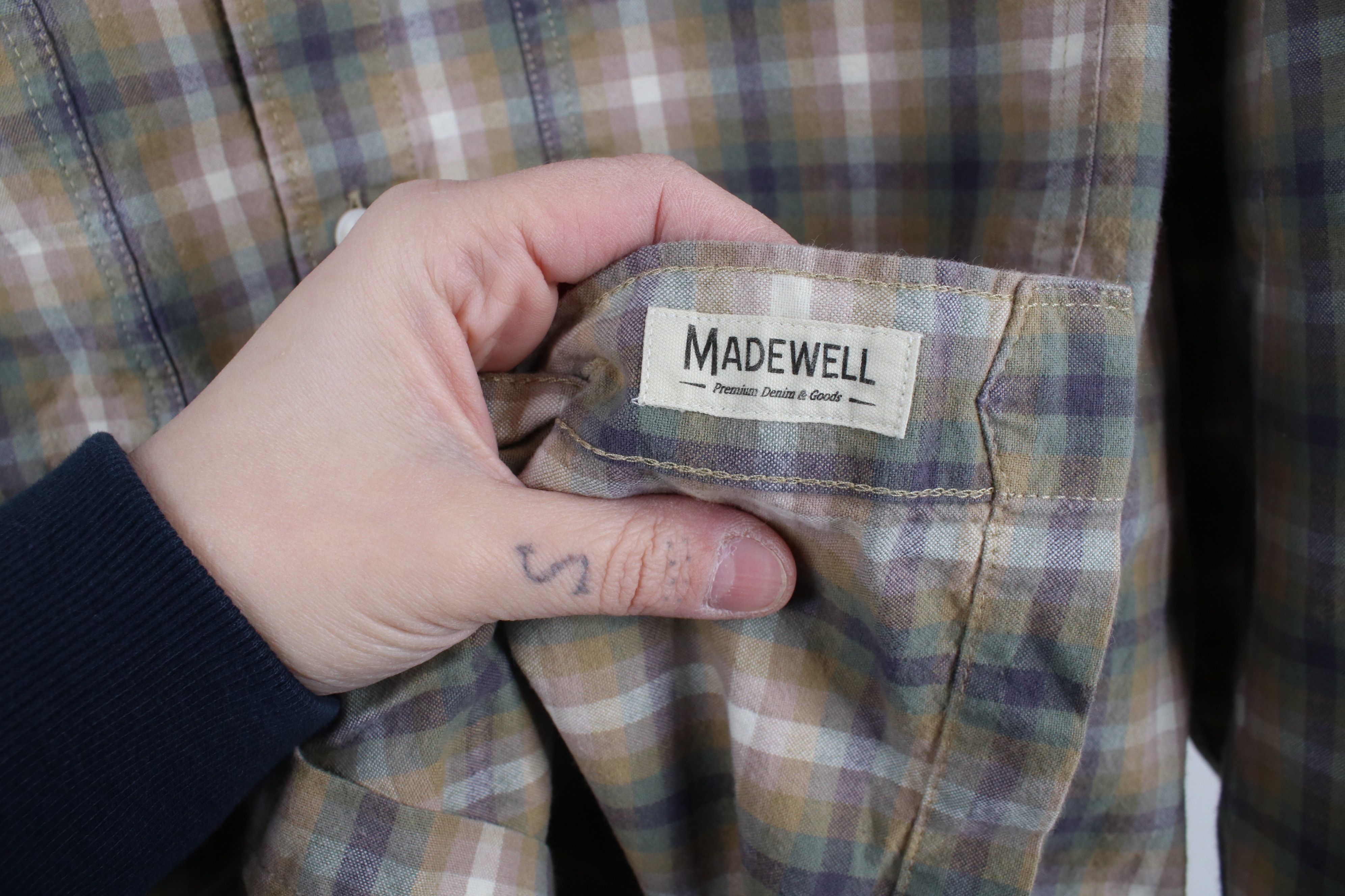 Madewell × Vintage Madewell Faded Brushed Flannel Boxy Fit Button Shirt Plaid Size US M / EU 48-50 / 2 - 10 Thumbnail