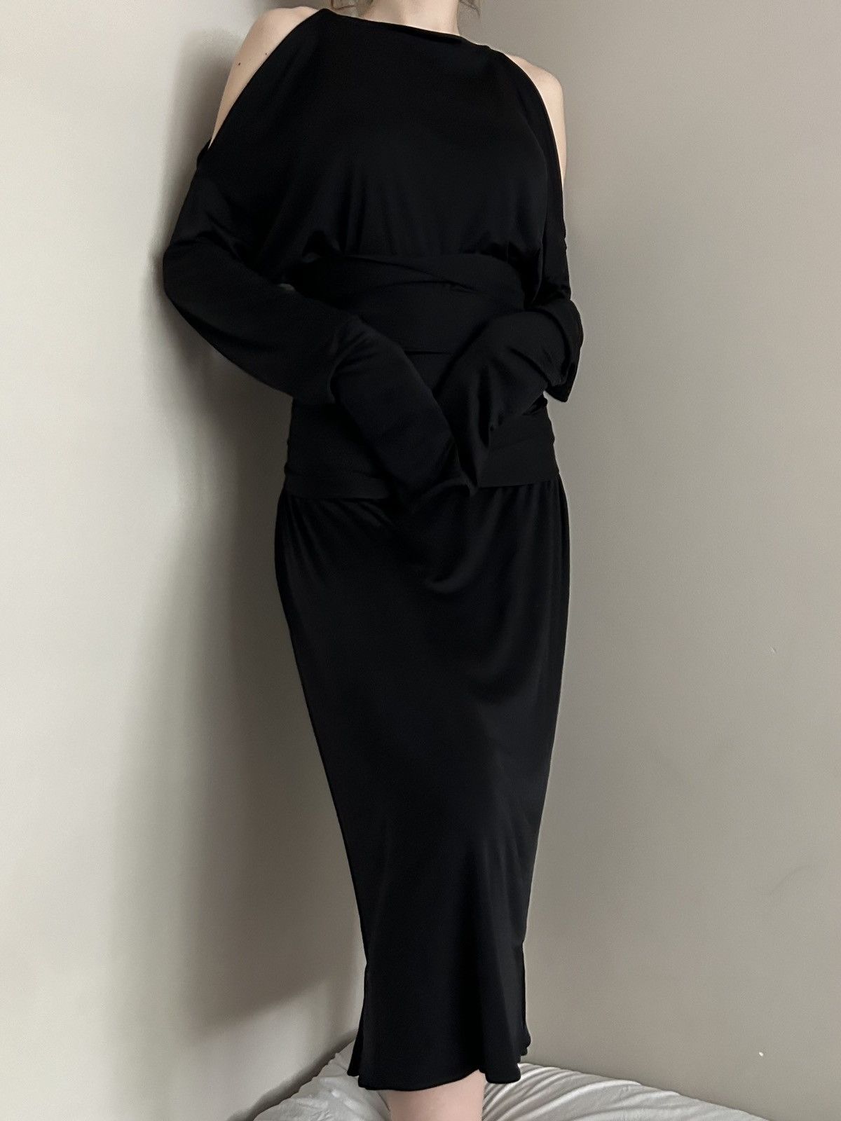 Yves Saint Laurent SS01 Vintage Tom Ford for YSL Runway Dress with Bondage Belt Size M / US 6-8 / IT 42-44 - 8 Thumbnail