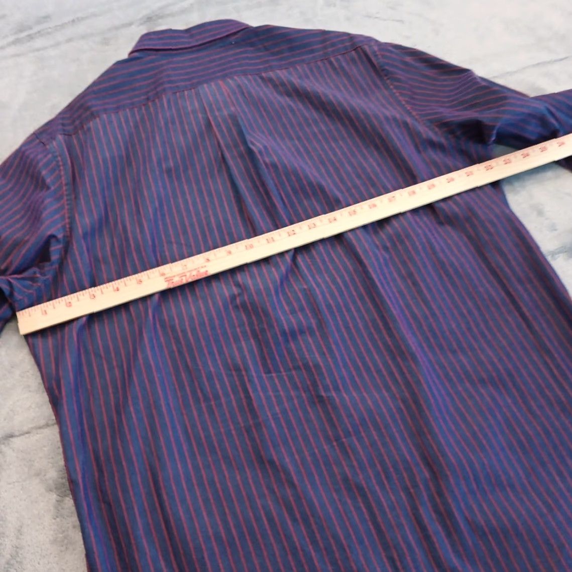 American Eagle Outfitters American Eagle Outfitters Shirt Mens Large Slim Button-Up Striped Long Sleeve Blue Size US L / EU 52-54 / 3 - 7 Thumbnail