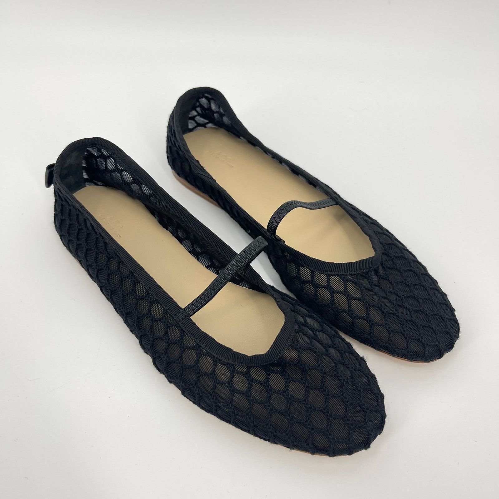 A.P.C. A.P.C. | Black Mesh Swan Ballet Mary Jane Flats 37 Size US 7 / IT 37 - 3 Thumbnail