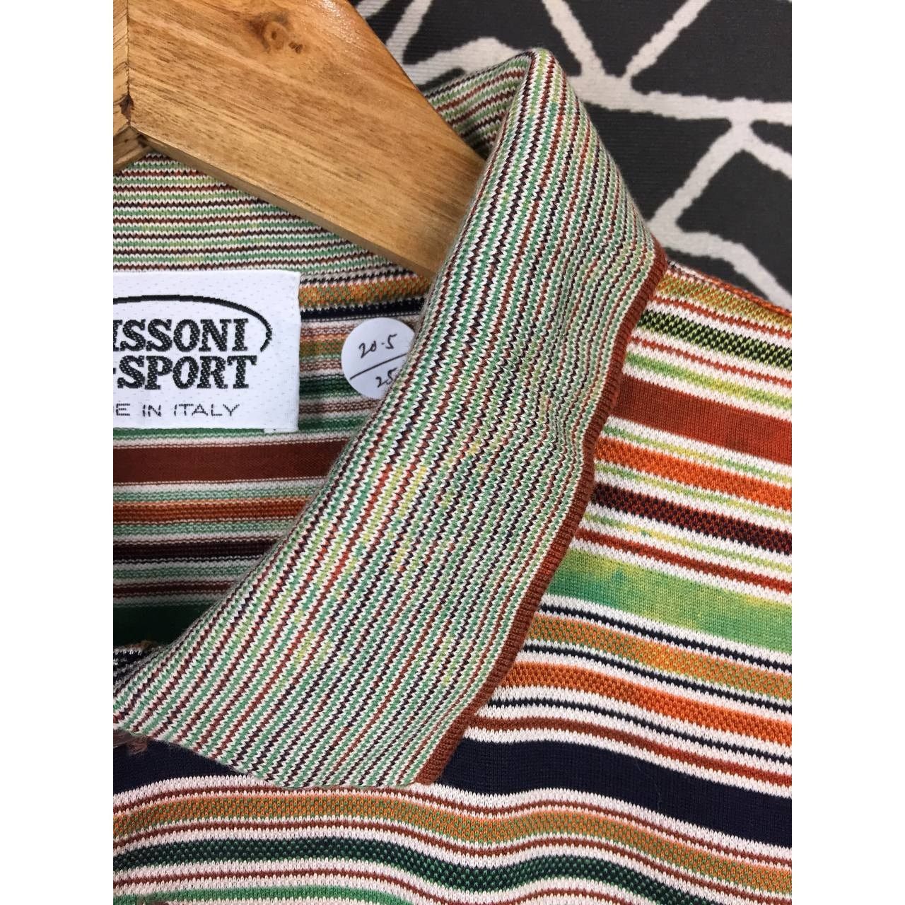 Missoni Vtg Missoni Sport Made In Italy Multicolor Stripe Polo Tee Size US S / EU 44-46 / 1 - 5 Thumbnail