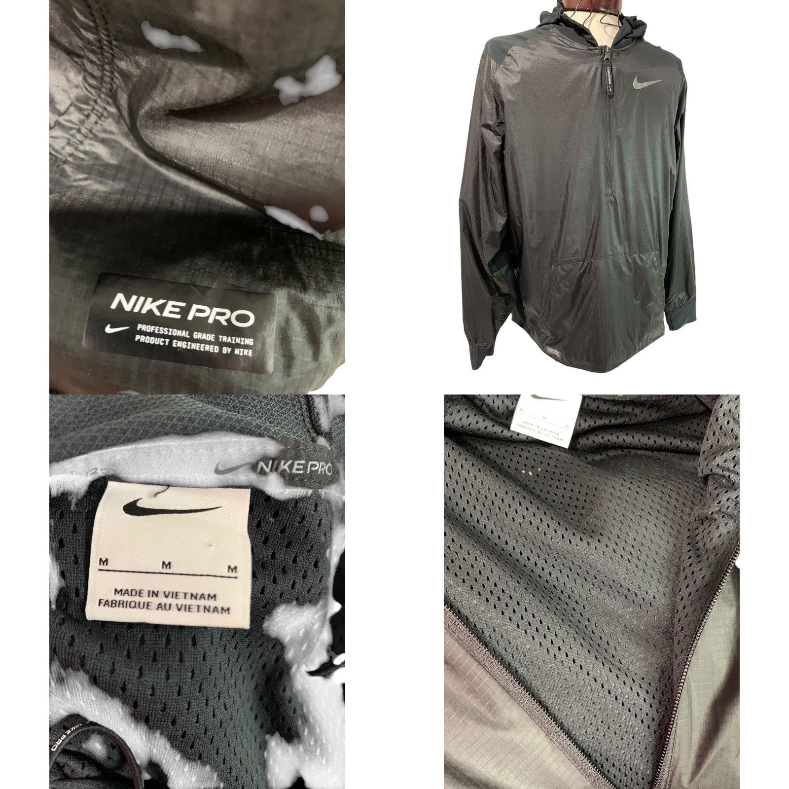 Nike Nike Pro Repel Jacket Hooded Windbreaker 1/2 Zip M Black DM5536 Mens Size US M / EU 48-50 / 2 - 8 Thumbnail