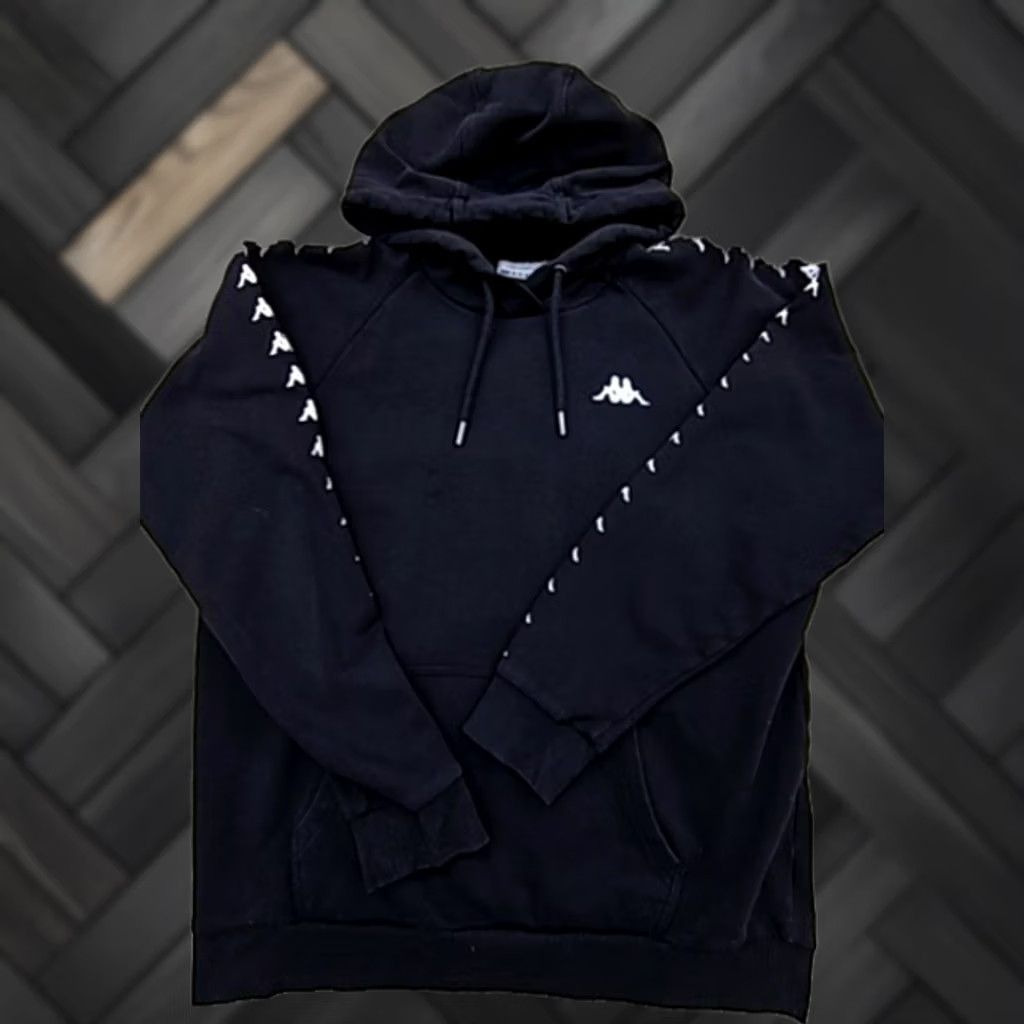 Kappa Kappa Men’s Black Pullover Hoodie Large Logo Year - Size US L / EU 52-54 / 3 - 1 Thumbnail