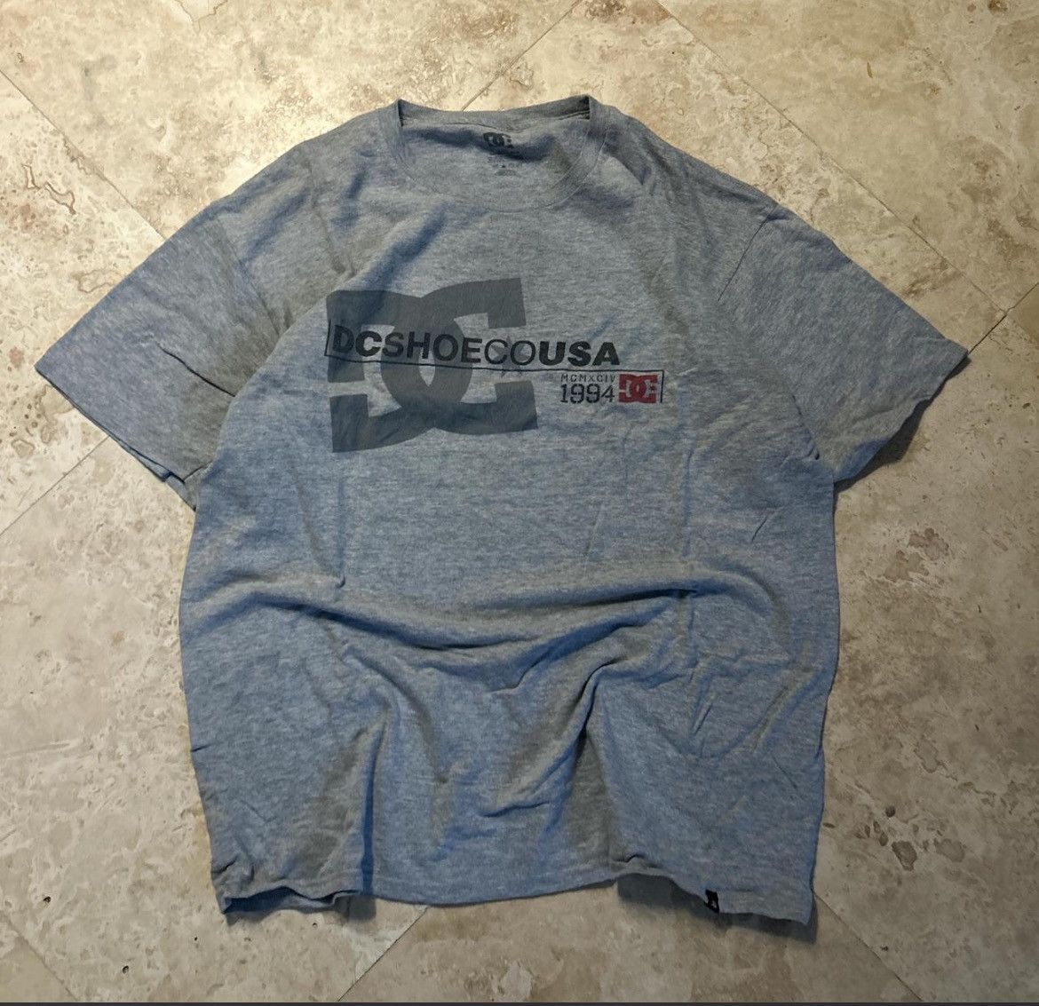 DC VINTAGE GREY DC SKATER T Size US L / EU 52-54 / 3 - 1 Thumbnail