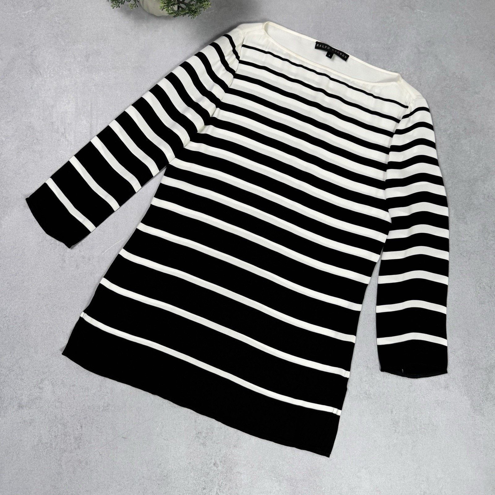 Ralph Lauren Ralph Lauren Black Label Linette Stripe Tunic Size 4 Viscose Size S / US 4 / IT 40 - 1 Thumbnail
