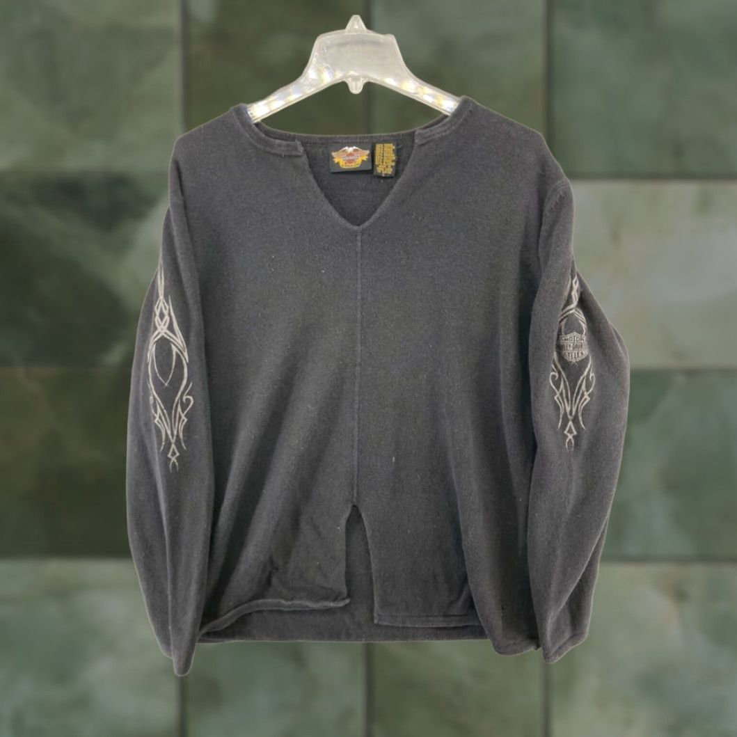 Harley Davidson Harley Davidson Womens Shirt Large Black Tribal Shield Motorcycle Size L / US 10 / IT 46 - 1 Thumbnail