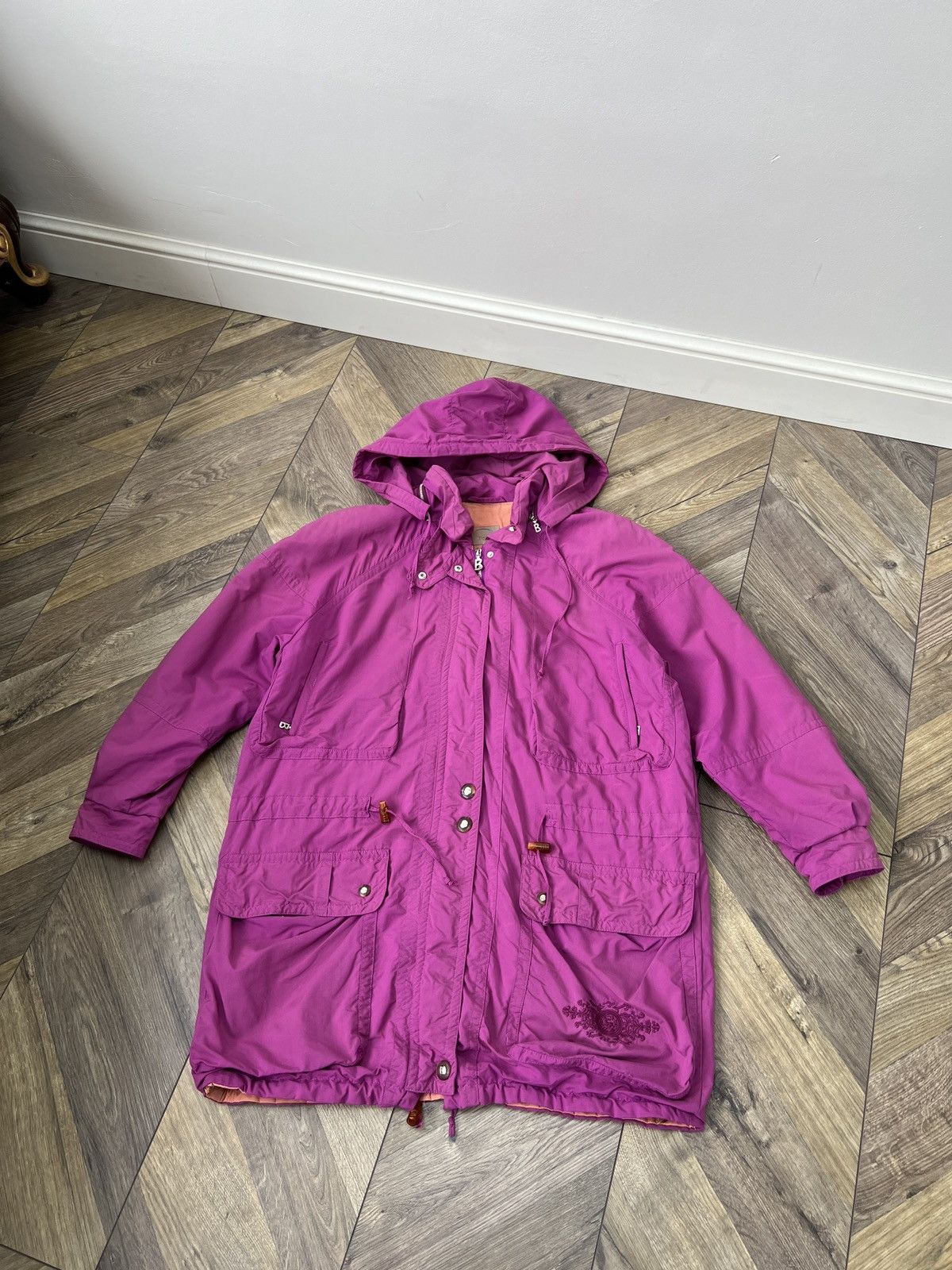 Bogner Vintage Bogner Women’s Magenta Hooded Parka Outdoor Jacket Size L / US 10 / IT 46 - 4 Thumbnail