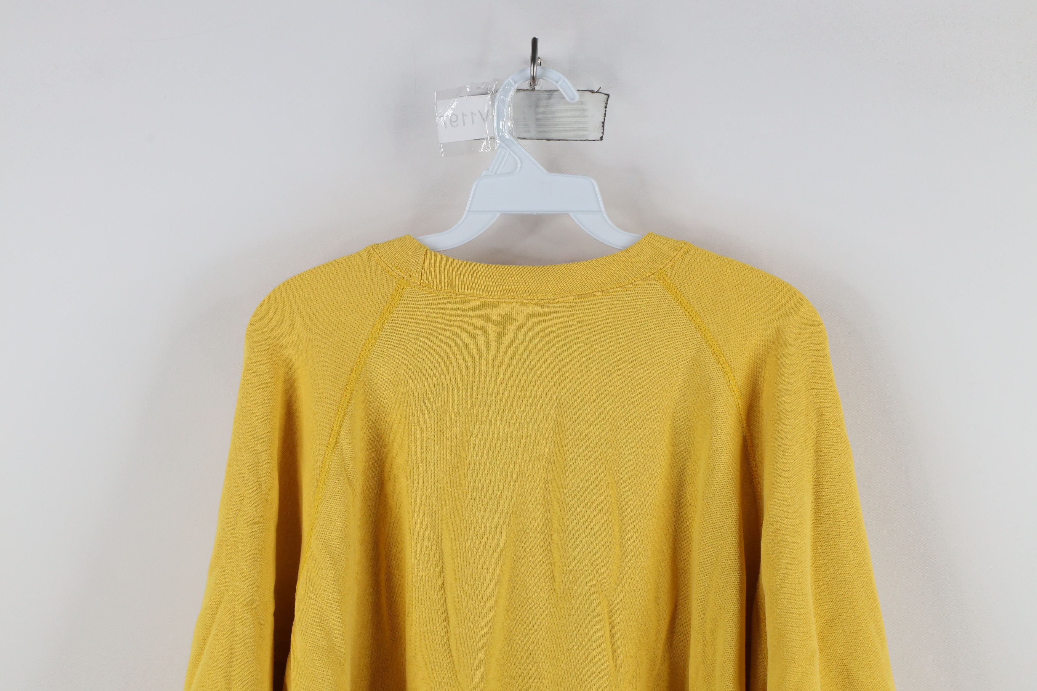 Vintage Vintage 90s Streetwear Blank Crewneck Sweatshirt Yellow USA Size US XXL / EU 58 / 5 - 10 Thumbnail