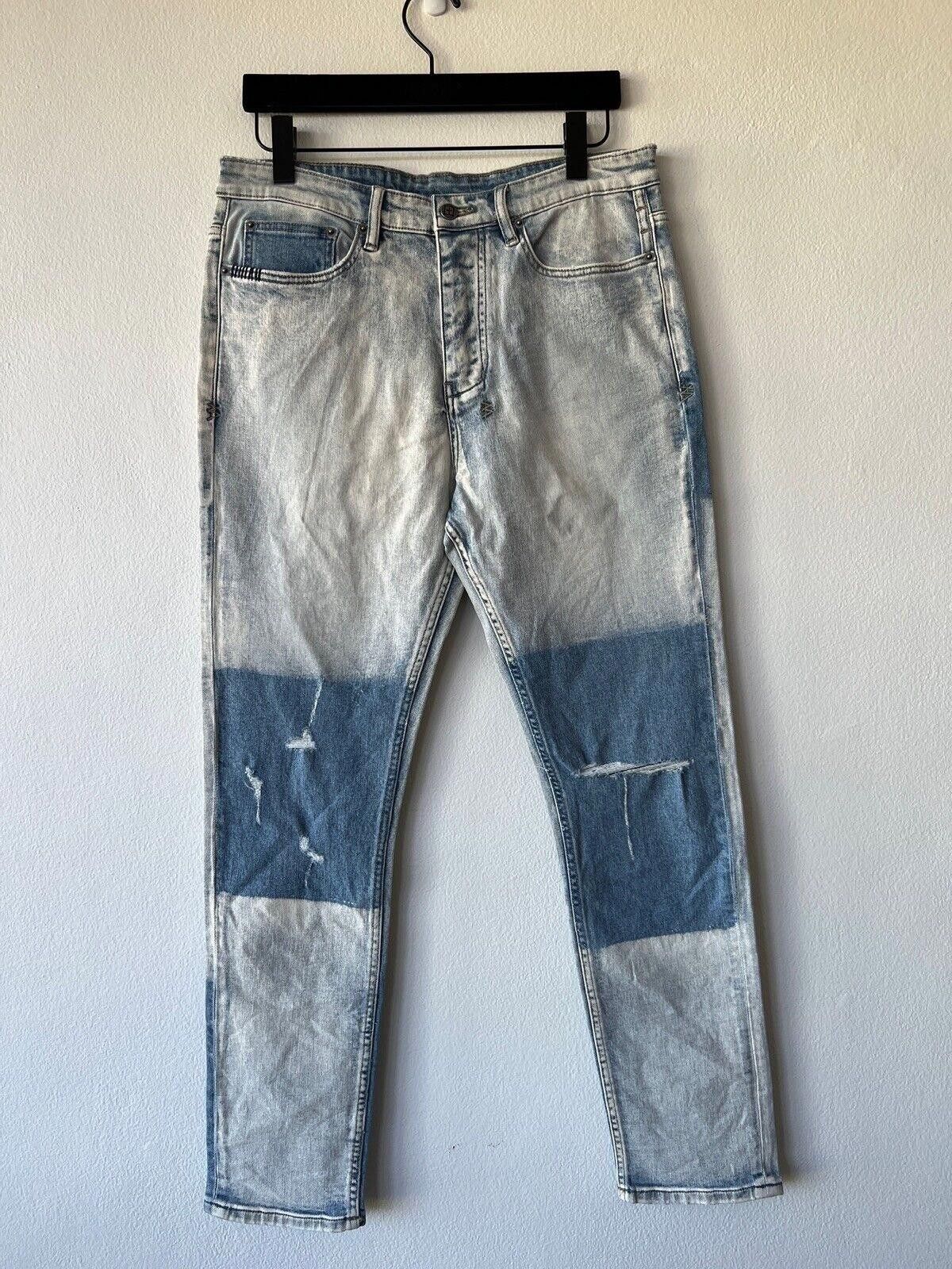 Ksubi new Ksubi mens denim jean 32 blue wolfgang two tone rip Size US 32 / EU 48 - 1 Thumbnail
