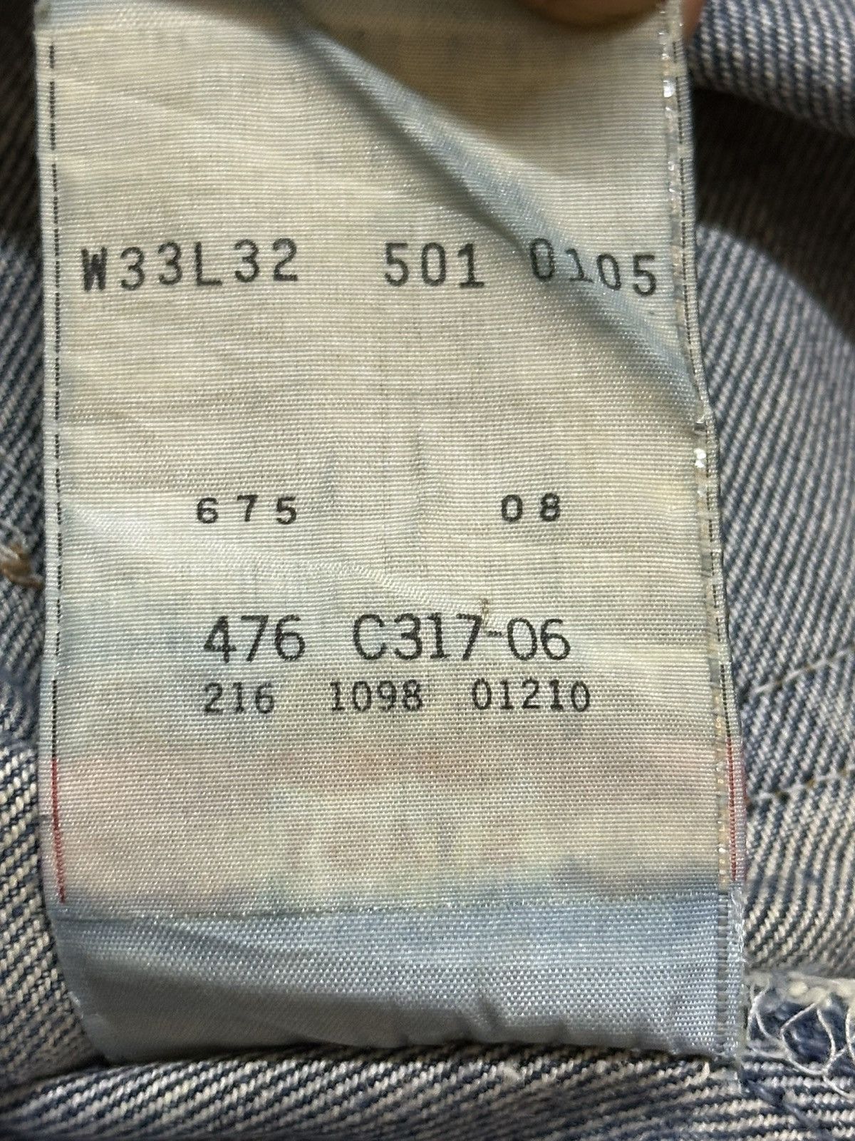 Levi's Vintage 90s Levis 501 Faded Wash Distress Style Loose Jeans Size US 32 / EU 48 - 10 Thumbnail