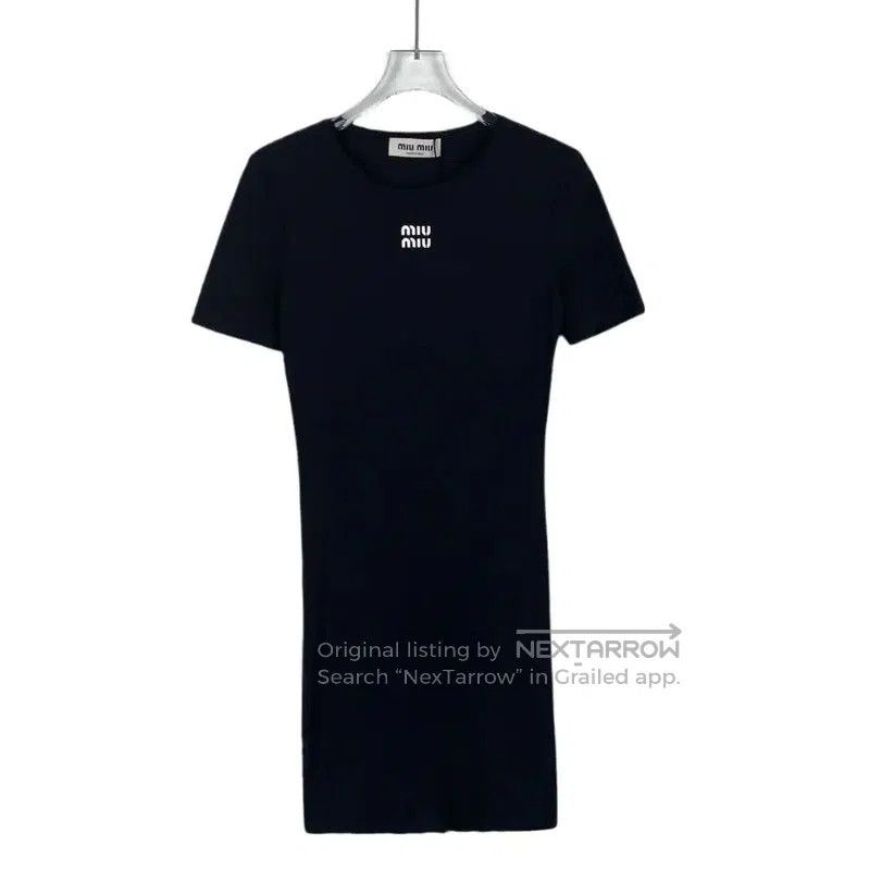 Miu Miu Miu Miu Black Short Sleeve Dress XS . Size XS / US 0-2 / IT 36-38 - 1 Thumbnail
