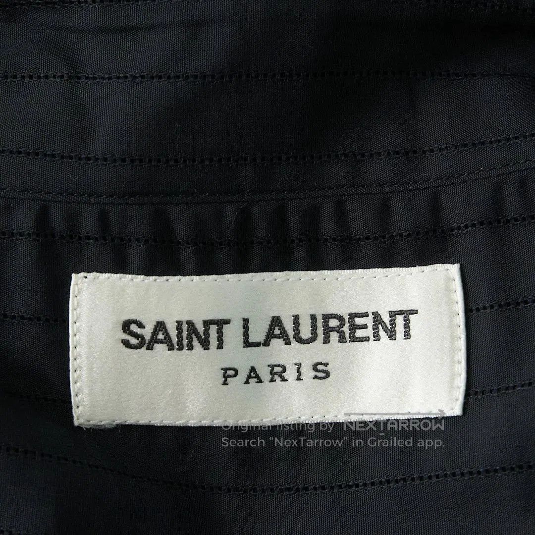 Saint Laurent Paris Saint Laurent Men's Crocheted Stripe Shirt. Size US M / EU 48-50 / 2 - 6 Thumbnail