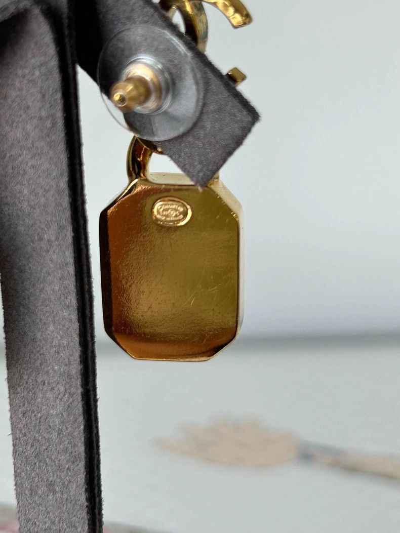 Chanel Chanel Double c square drill earrings Size ONE SIZE - 5 Thumbnail