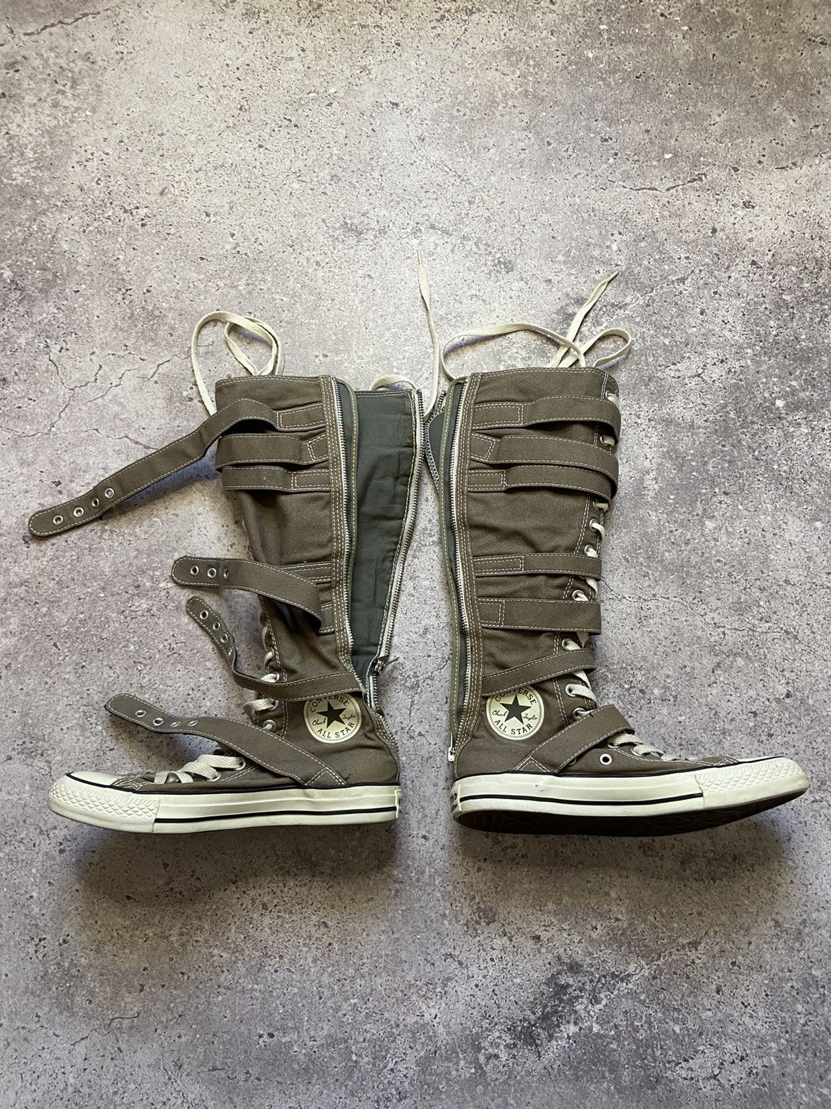 Converse CONVERSE Knee High Bondage Shoes Chuck Taylor Emo Goth Size US 7.5 / IT 37.5 - 2 Thumbnail
