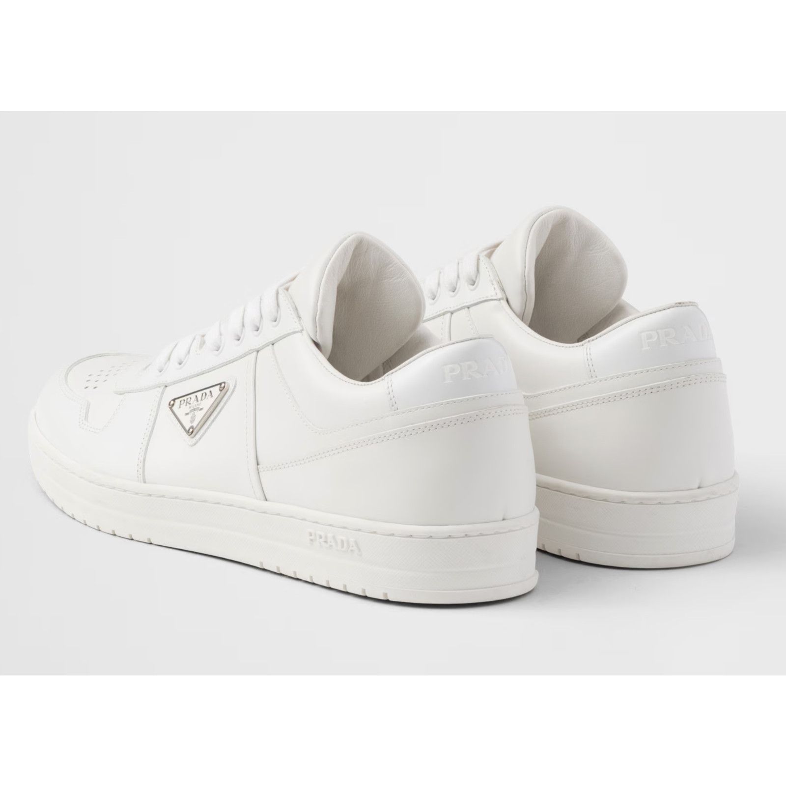 Prada Prada Downtown Lace Up Tie Leather White Triangle Logo Size US 12.5 / EU 45-46 - 15 Thumbnail