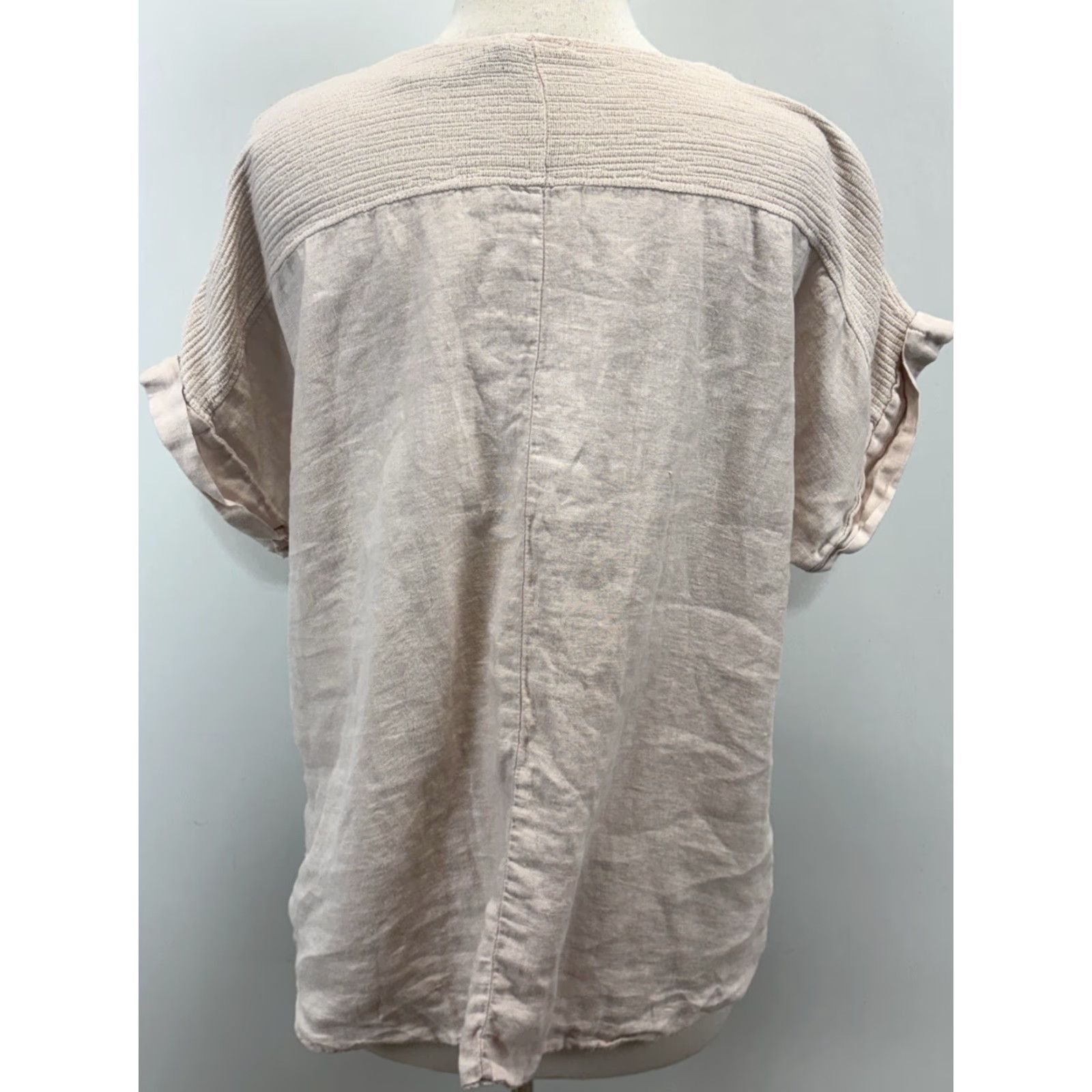 Vintage Lungo L’arno Linen Tunic Top Shirt Women’s 1X Plus Blush Pink Beach Resort Wear Size XL / US 12-14 / IT 48-50 - 3 Thumbnail