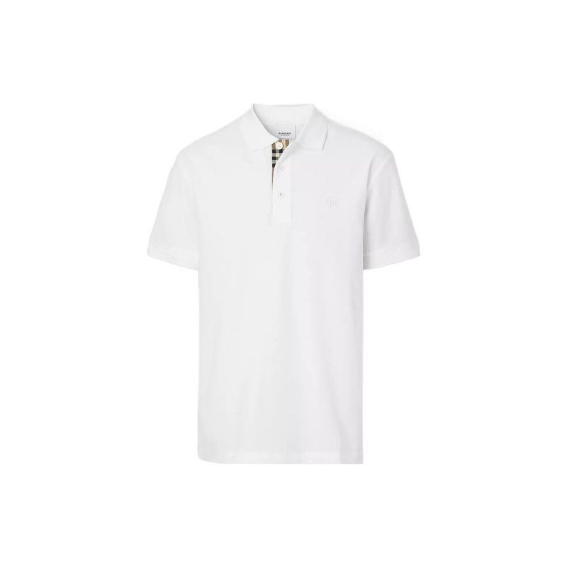 Burberry Burberry SS22 Classic Cotton White Polo Shirt 0079 Size US S / EU 44-46 / 1 - 1 Thumbnail