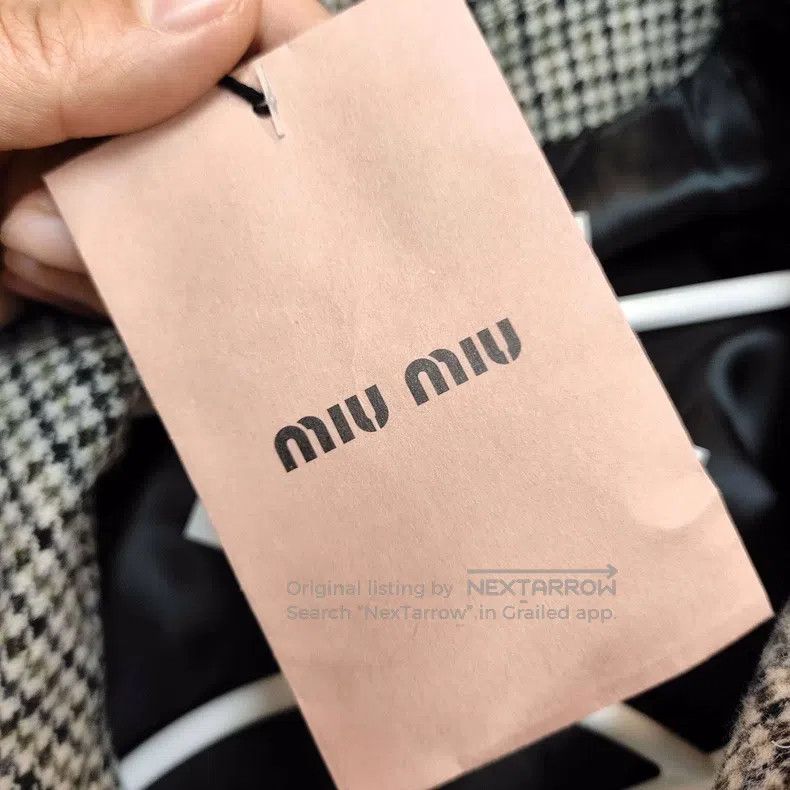 Miu Miu Miu Miu 38 Profile houndstooth wool coat Size M / US 6-8 / IT 42-44 - 7 Thumbnail