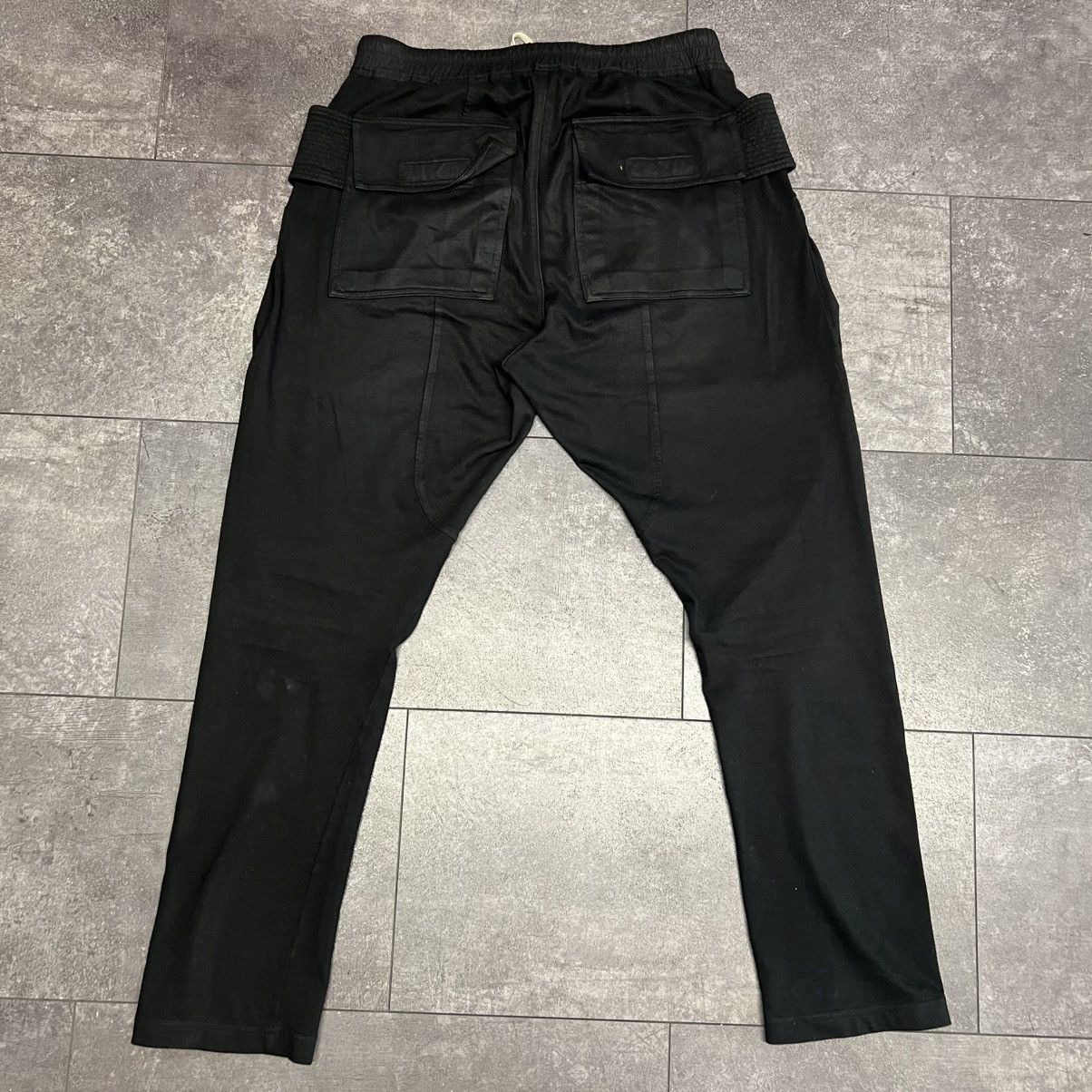 Rick Owens Drkshdw Rick Owens DRKSHDW Creatch Cargo Drawstring Pants Black Size US 36 / EU 52 - 2 Thumbnail