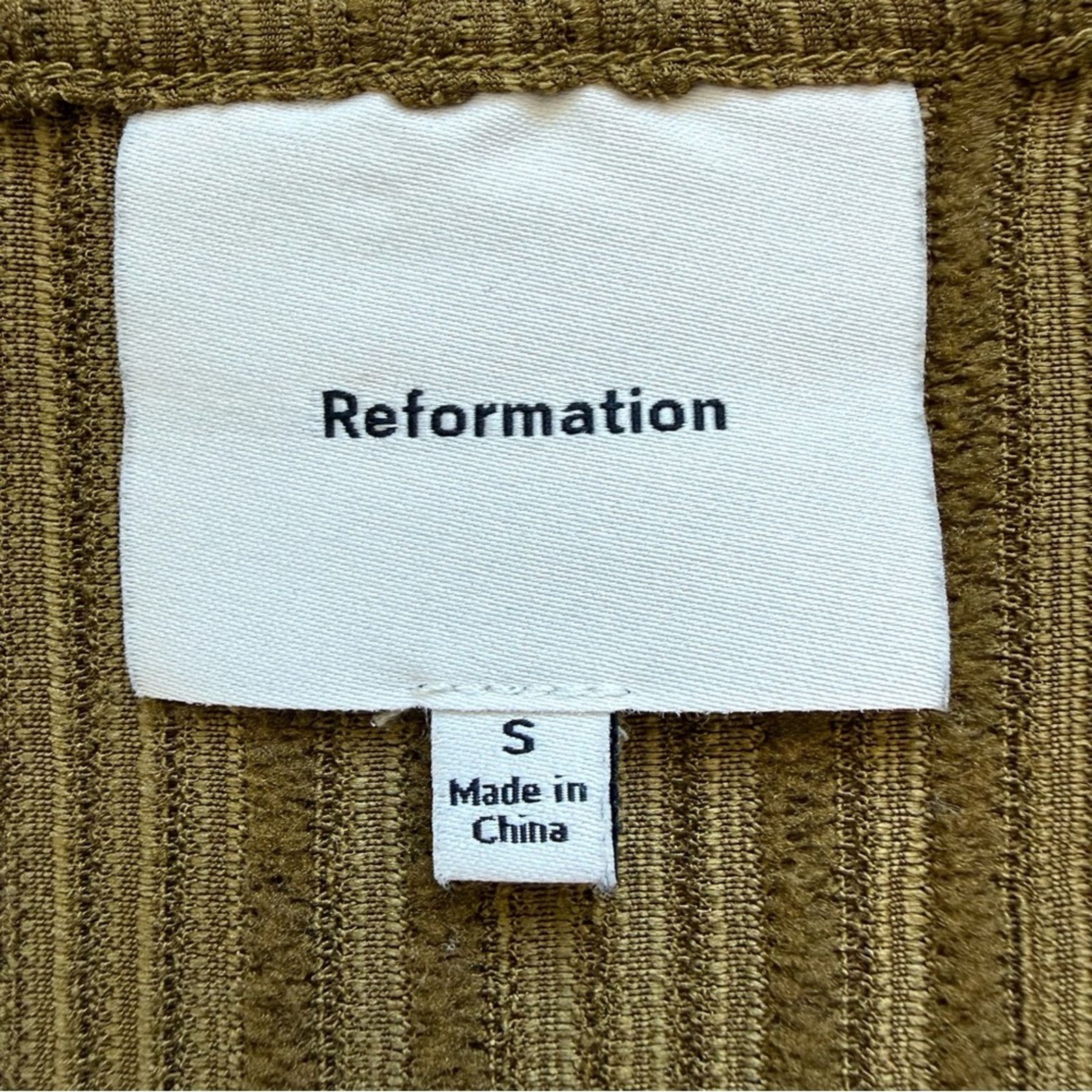 Reformation Reformation women ribbed dress in green size S Size S / US 4 / IT 40 - 5 Thumbnail